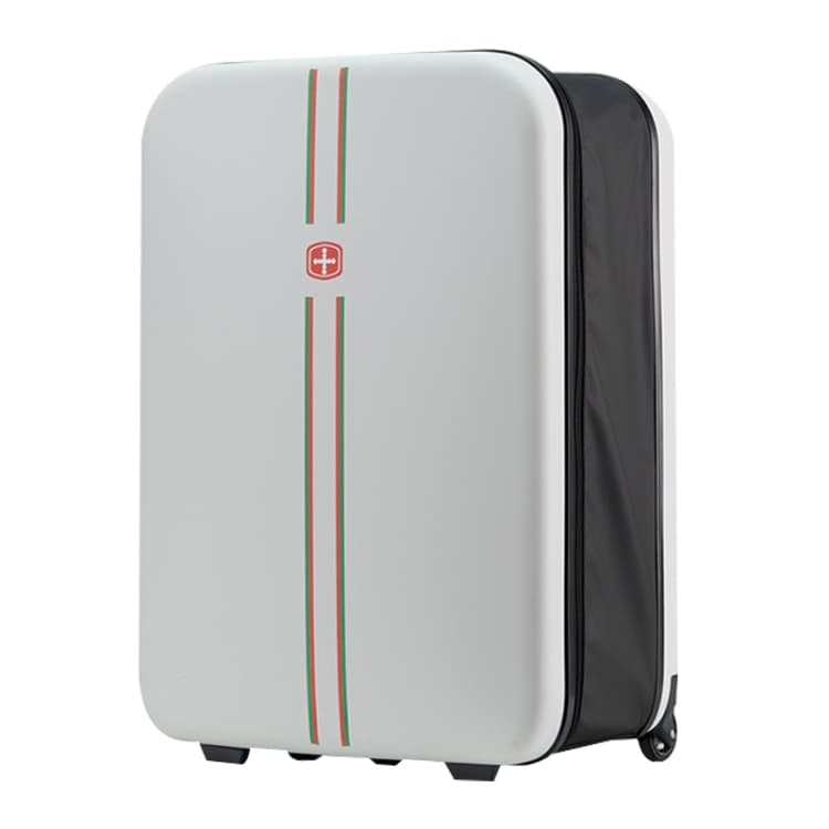 20 inch Foldable Portable Trolley Luggage Suitcase(White)