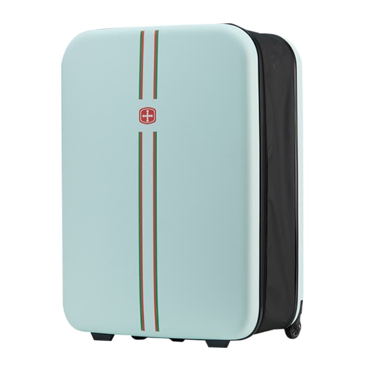 24 inch Foldable Portable Trolley Luggage Suitcase(Light Green)