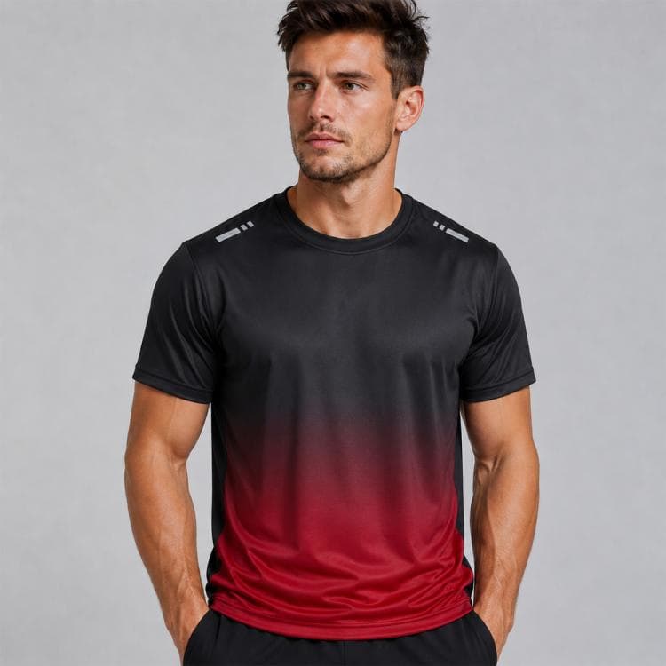Mens Running Quick-Dry Summer Ice Silk Short-sleeved - Miniatura 2