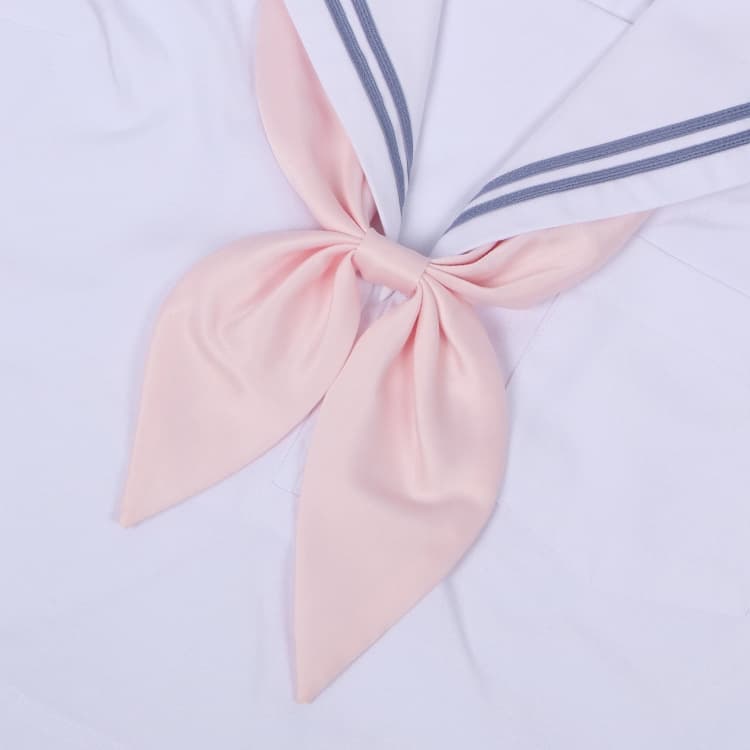 Cravatta professionale a coda di pesce in seta poliestere rosa donna