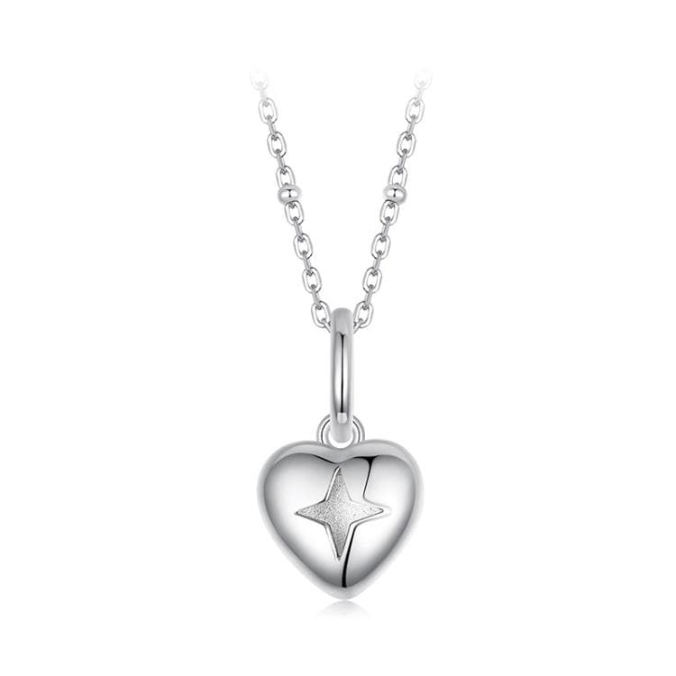 Collana con ciondolo a cuore in argento sterling S925 (BSN421)