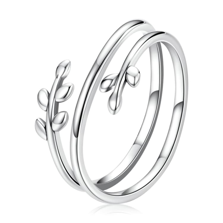 S925 Sterling Silver Multi-loop Wicker Women Open Ring