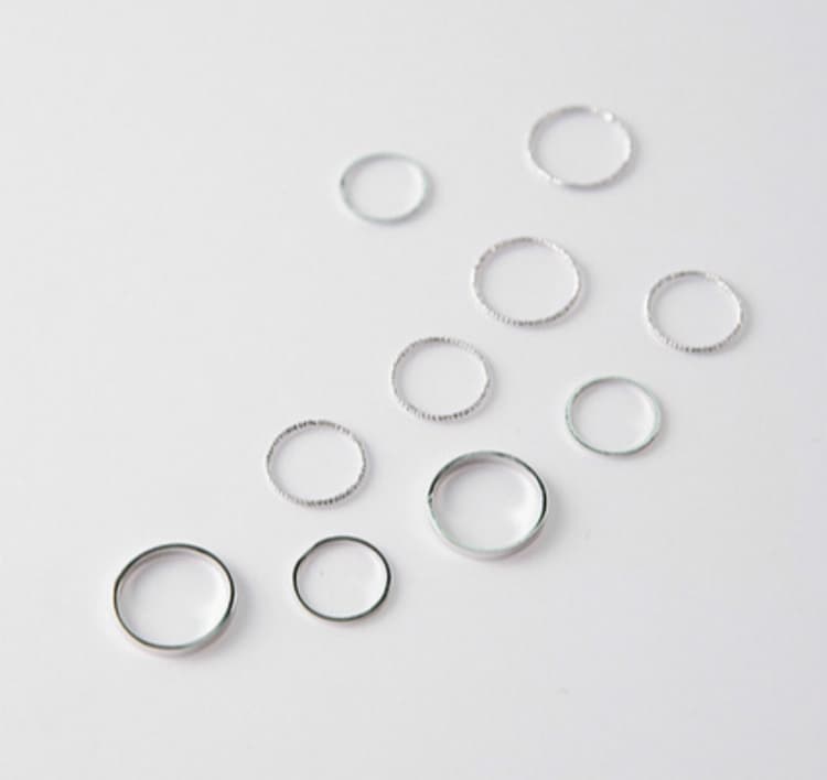 Simple Design Vintage Joint Rings Sets(J7214 Silver)