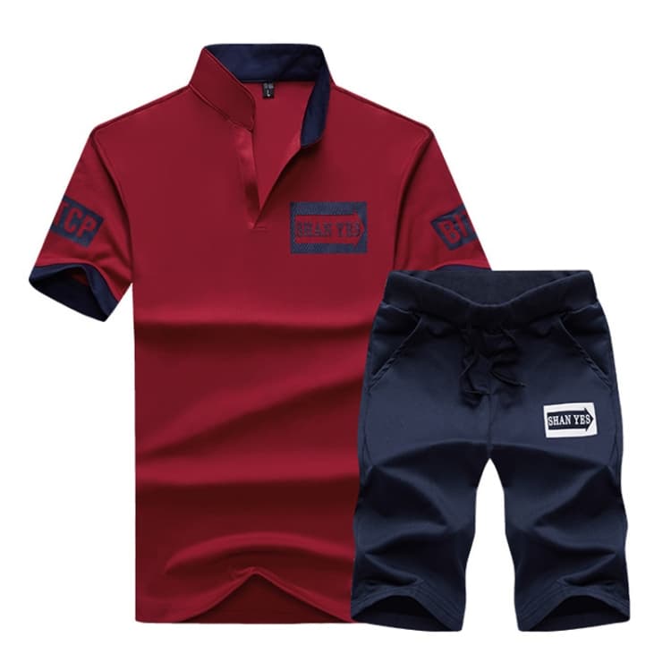 Summer Men T-Shirt Half-Sleeved Sports Suit - Miniatura 2