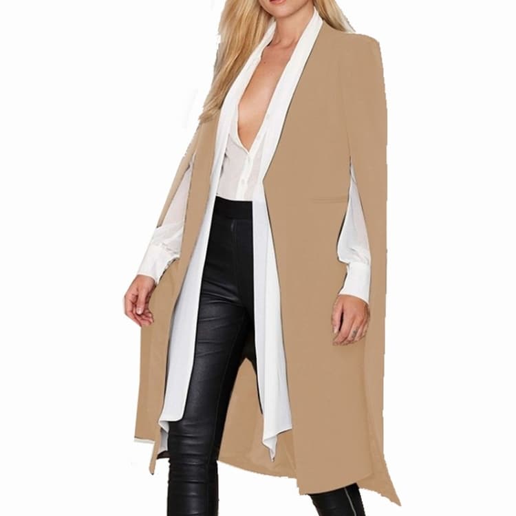 Women Casual Cape Unbuttoned Shawl Coat