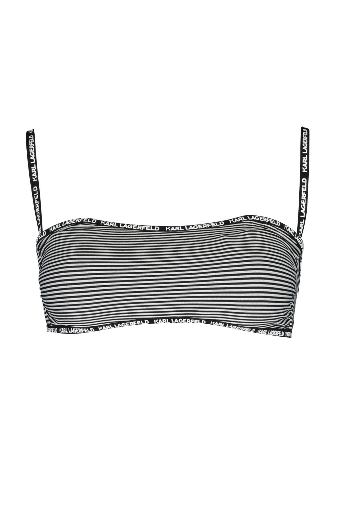 KARL LAGERFELD BEACHWEAR COSTUME PARTE SOPRA DONNA NERO