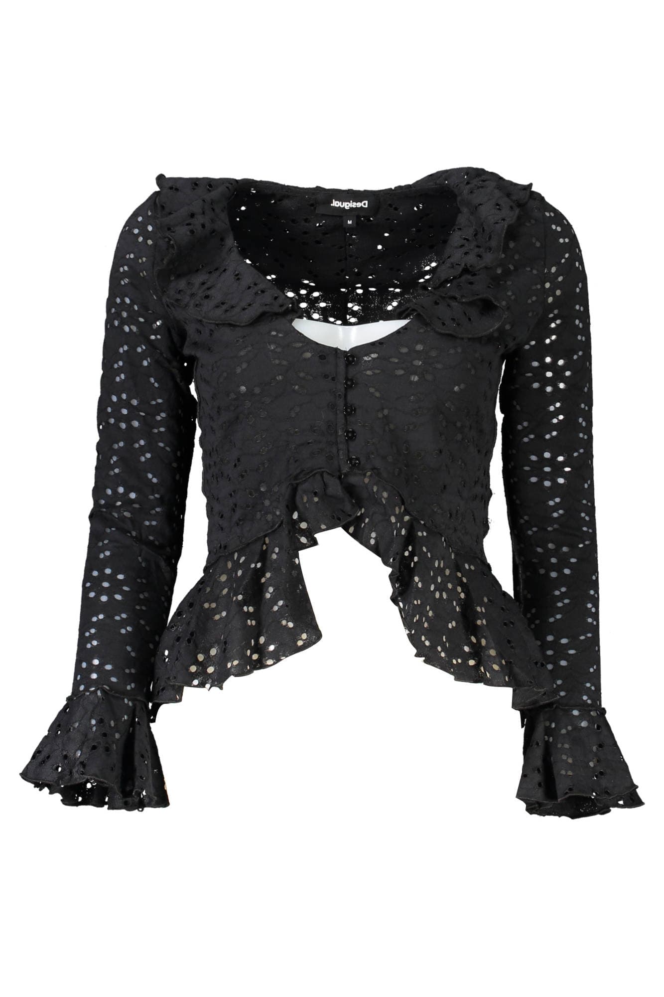 DESIGUAL CAMICIA MANICHE LUNGHE DONNA NERO