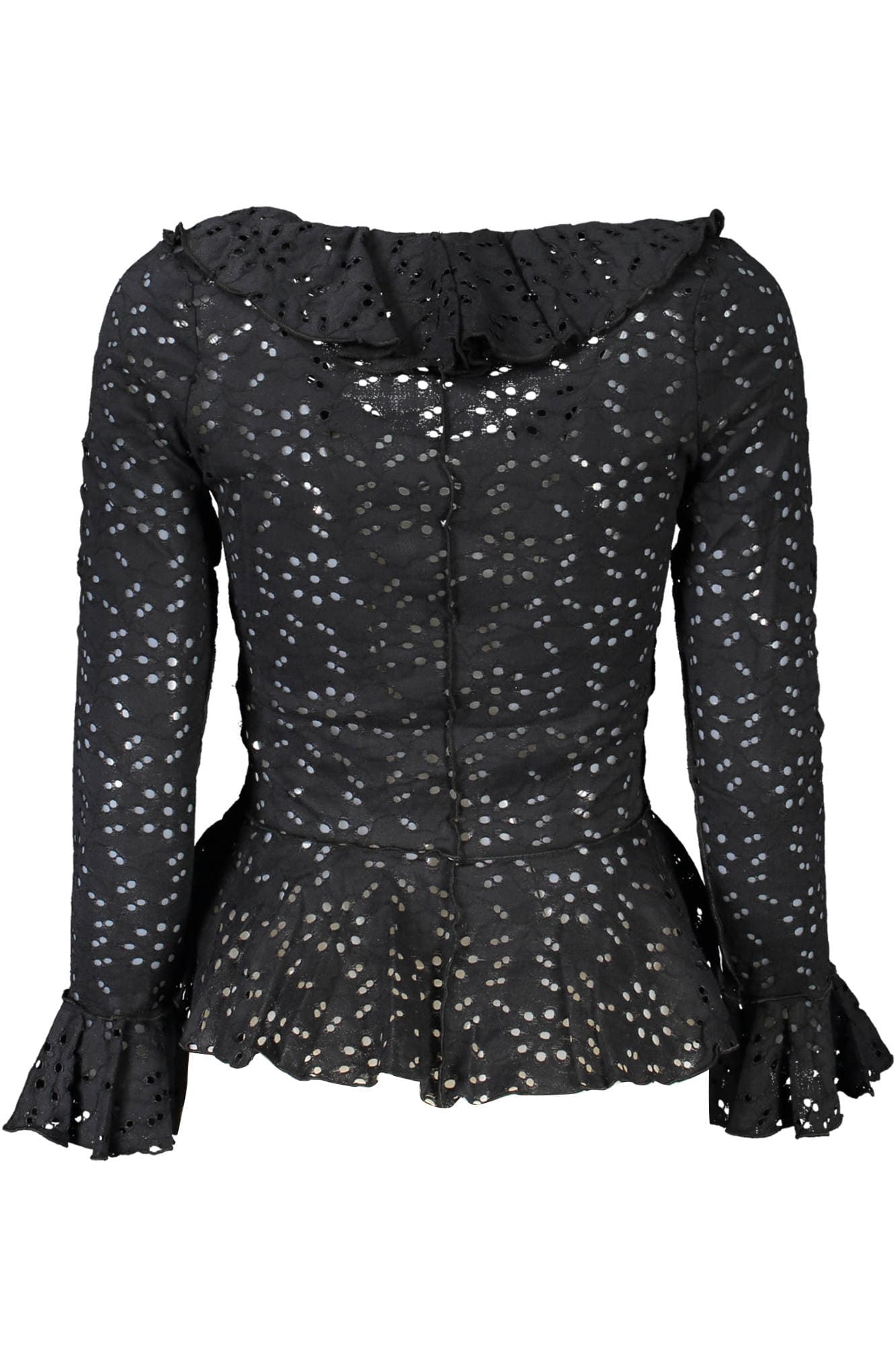 DESIGUAL CAMICIA MANICHE LUNGHE DONNA NERO - Miniatura 2