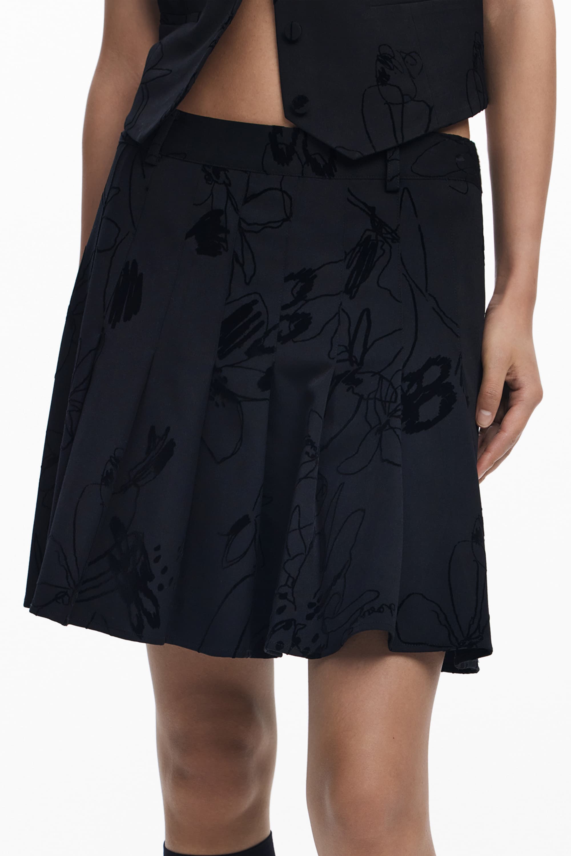 DESIGUAL GONNA CORTA DONNA NERO