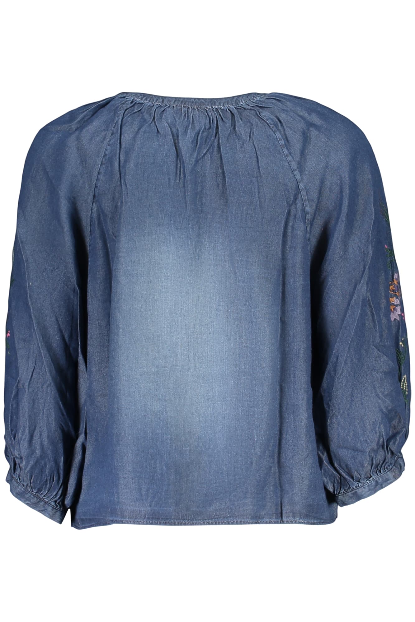 DESIGUAL CAMICIA MANICHE LUNGHE DONNA BLU - Miniatura 2