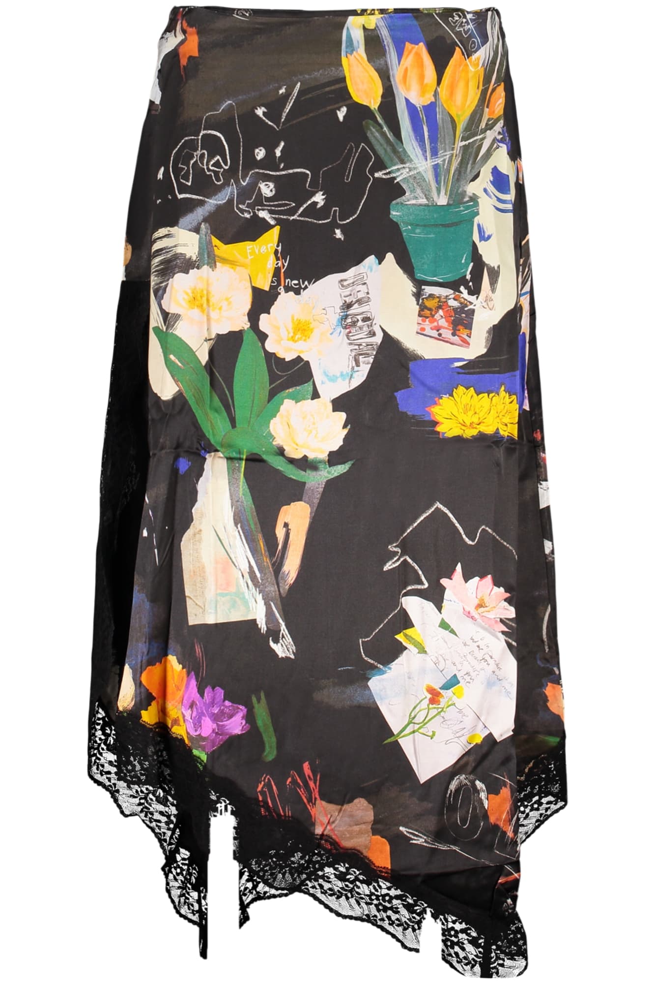 DESIGUAL GONNA LUNGA DONNA NERO