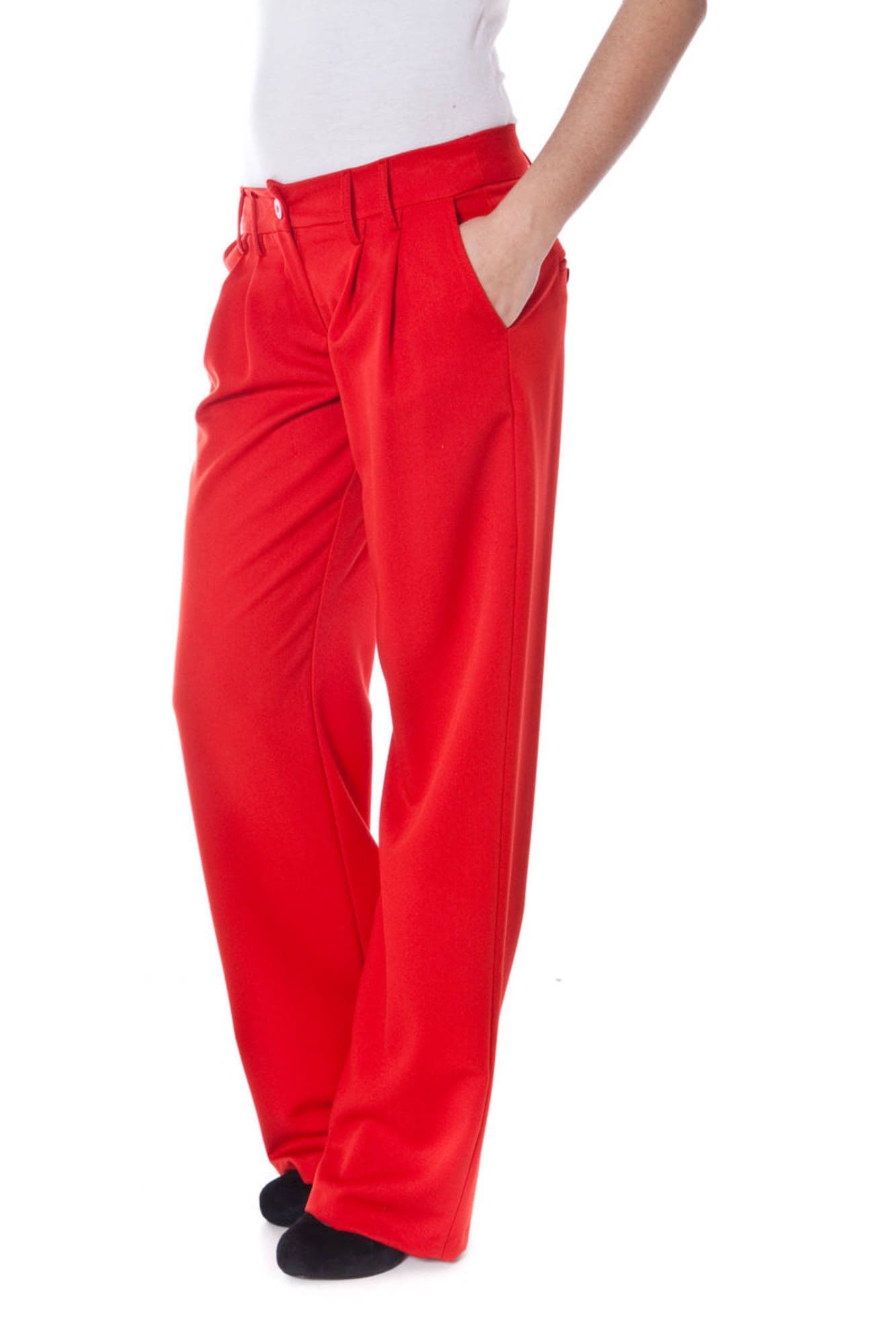 DENNY ROSE PANTALONE DONNA ROSSO - Miniatura 3