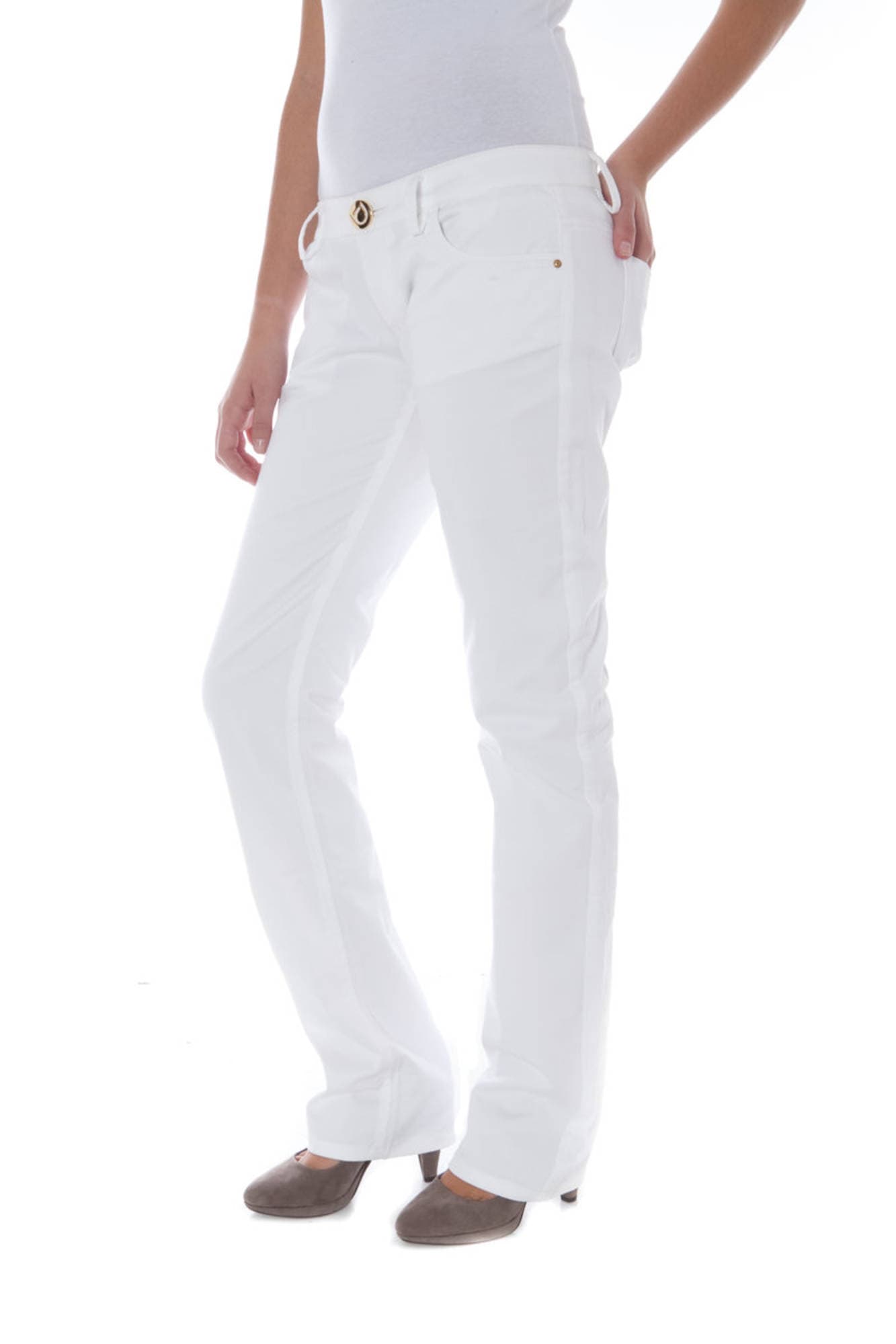 PHARD PANTALONE DONNA BIANCO - Miniatura 3