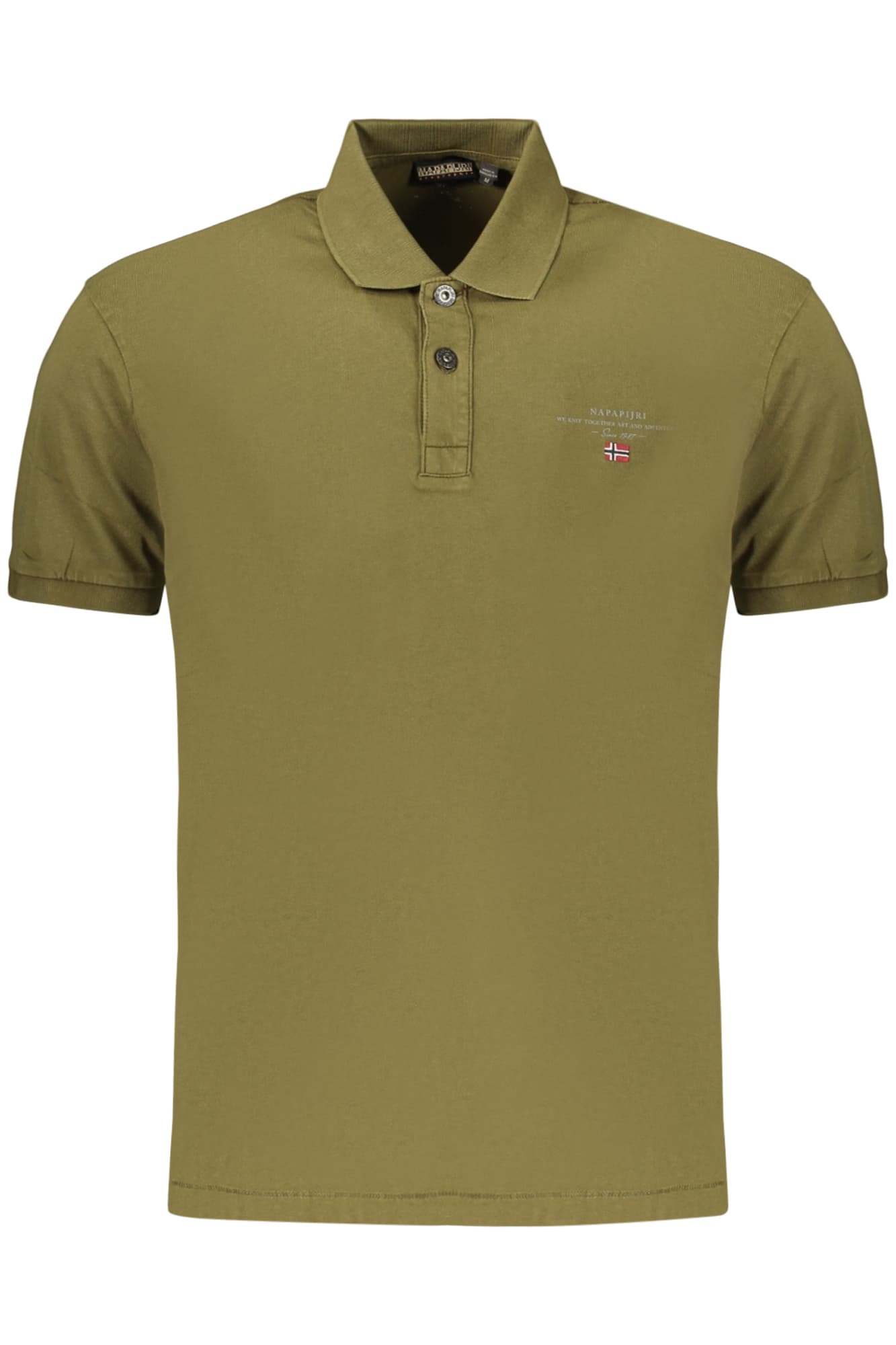 NAPAPIJRI POLO MANICHE CORTE UOMO VERDE