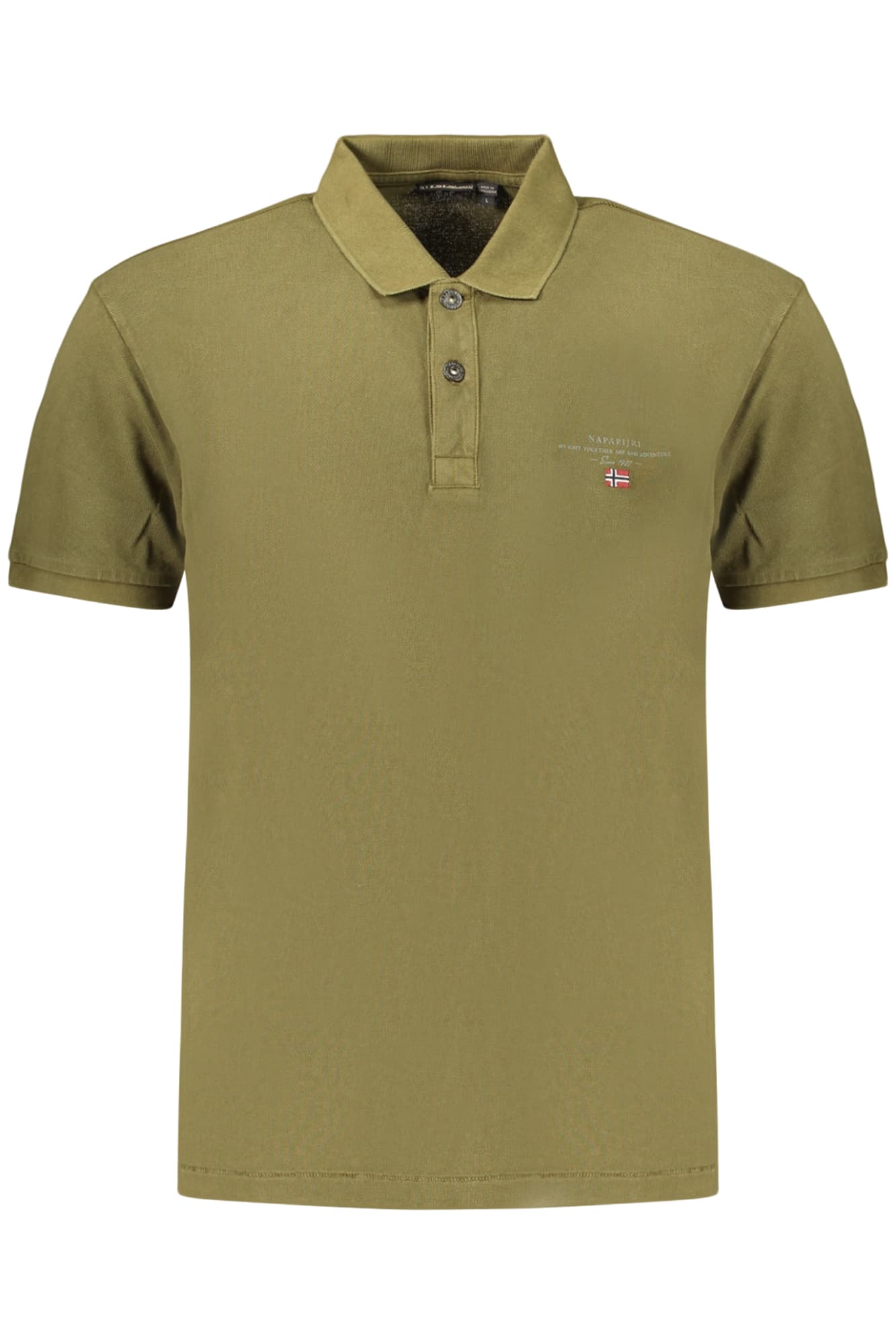 NAPAPIJRI POLO MANICHE CORTE UOMO VERDE