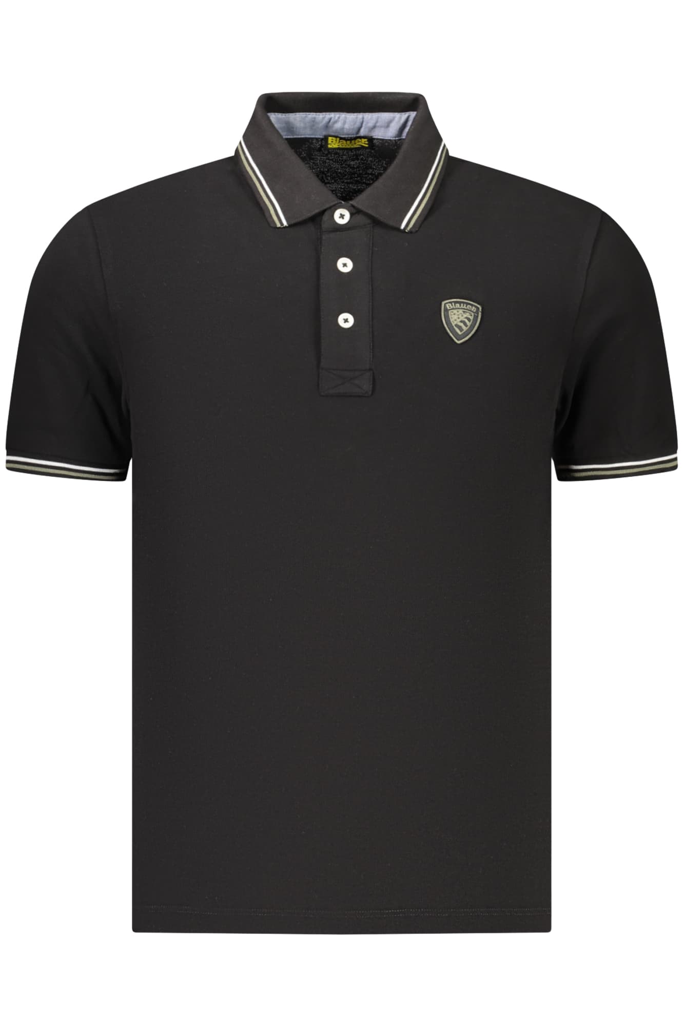 BLAUER APPAREL POLO MANICHE CORTE UOMO NERO