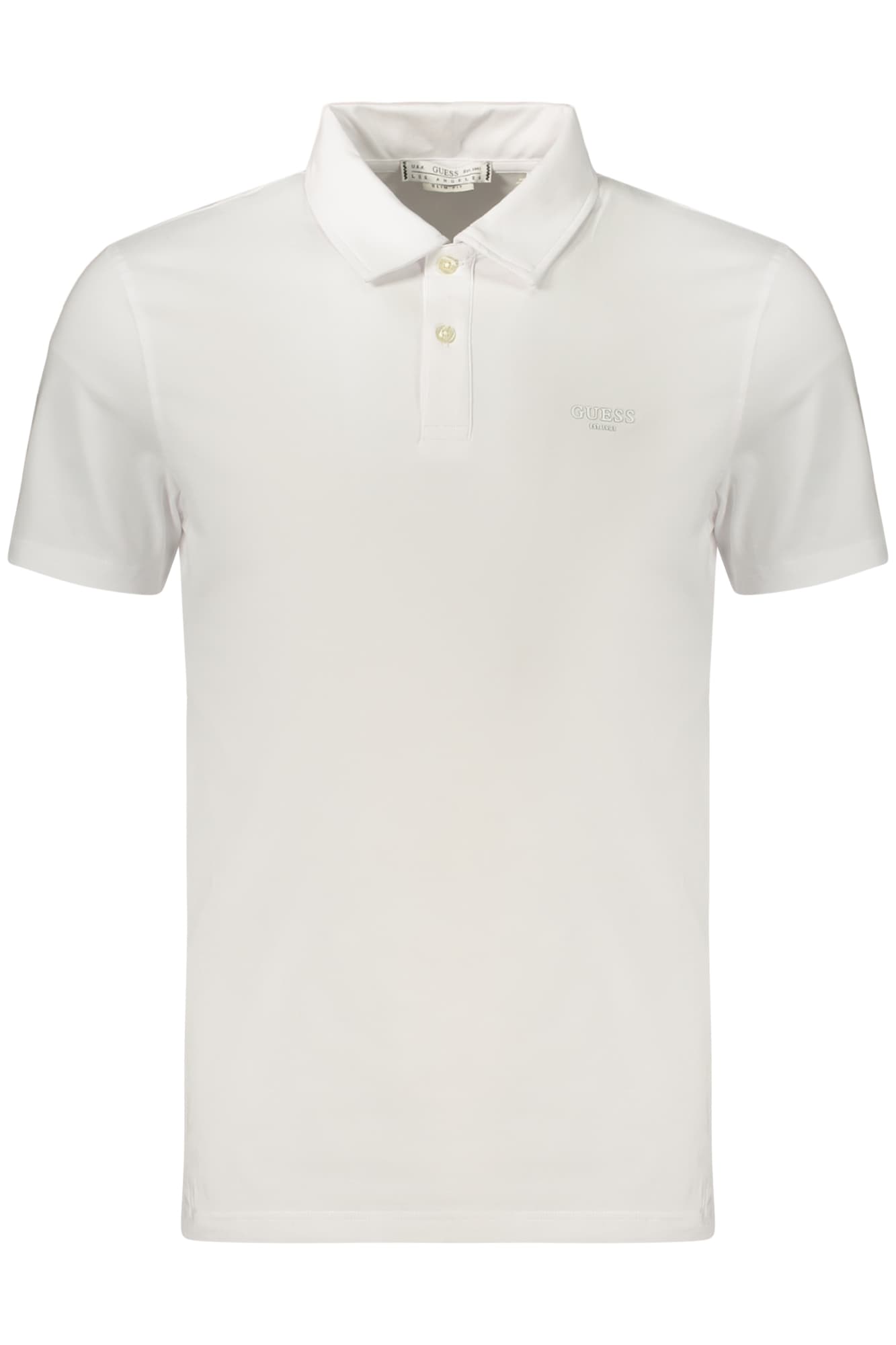 GUESS JEANS POLO MANICHE CORTE UOMO BIANCO