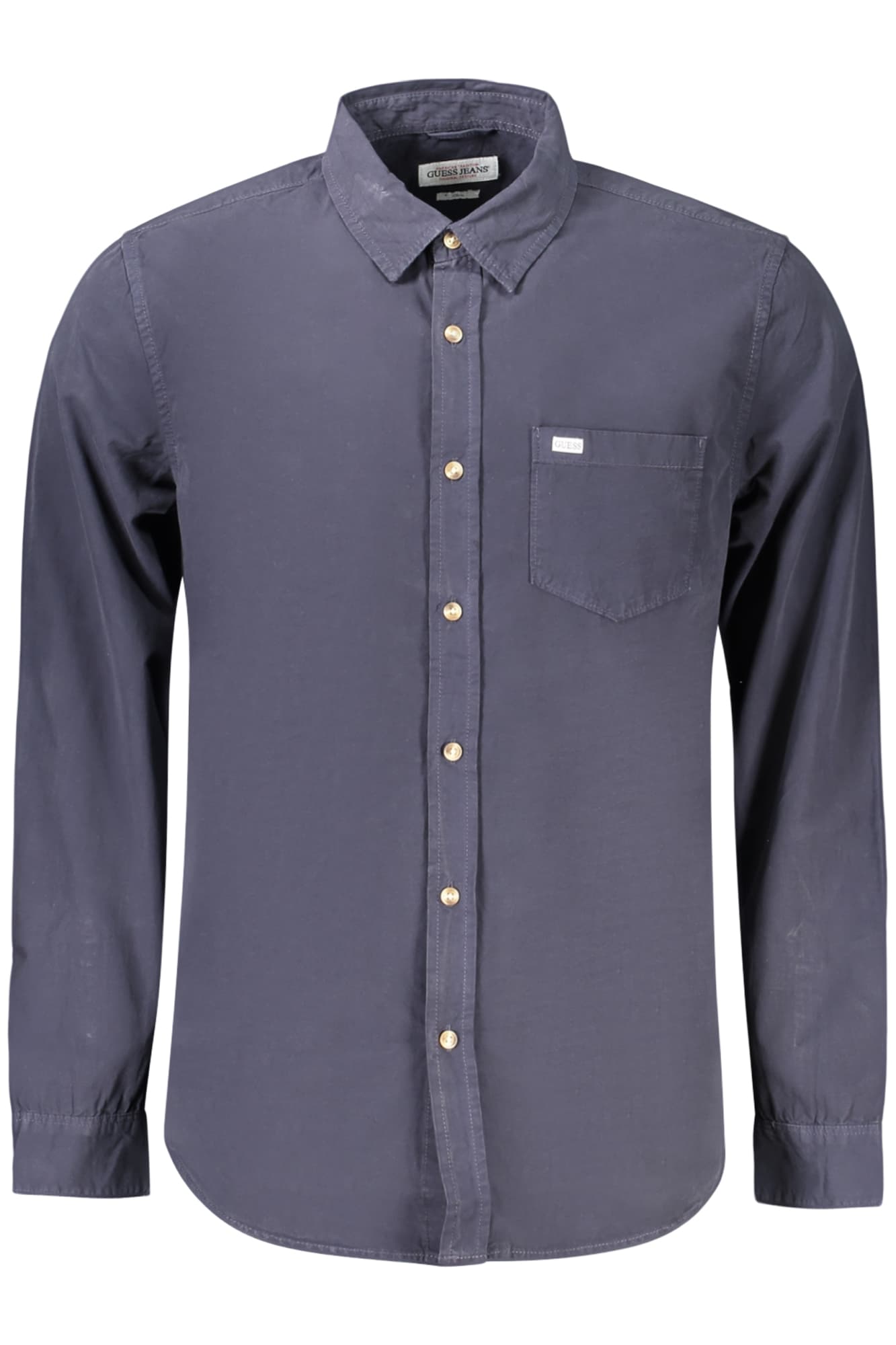 GUESS JEANS CAMICIA MANICHE LUNGHE UOMO BLU