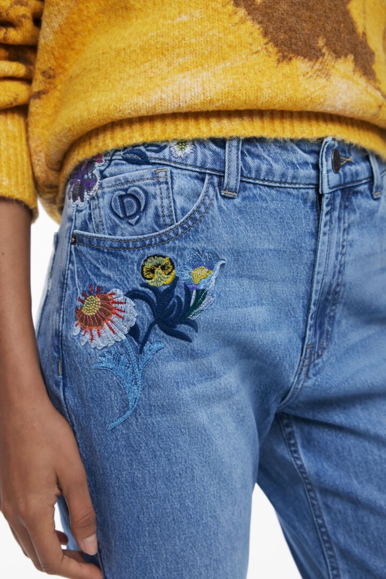 DESIGUAL JEANS DENIM DONNA AZZURRO - Miniatura 3