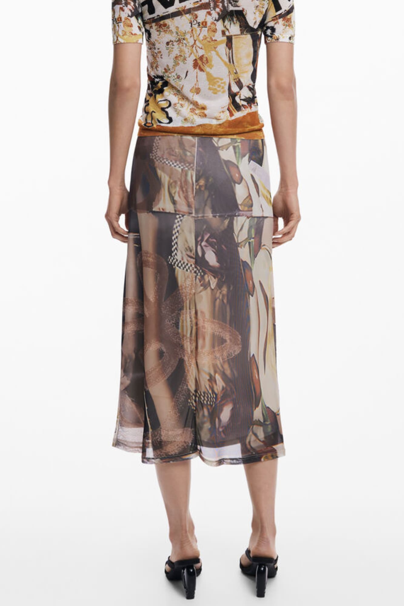 DESIGUAL GONNA LONGUETTE DONNA BEIGE - Miniatura 2