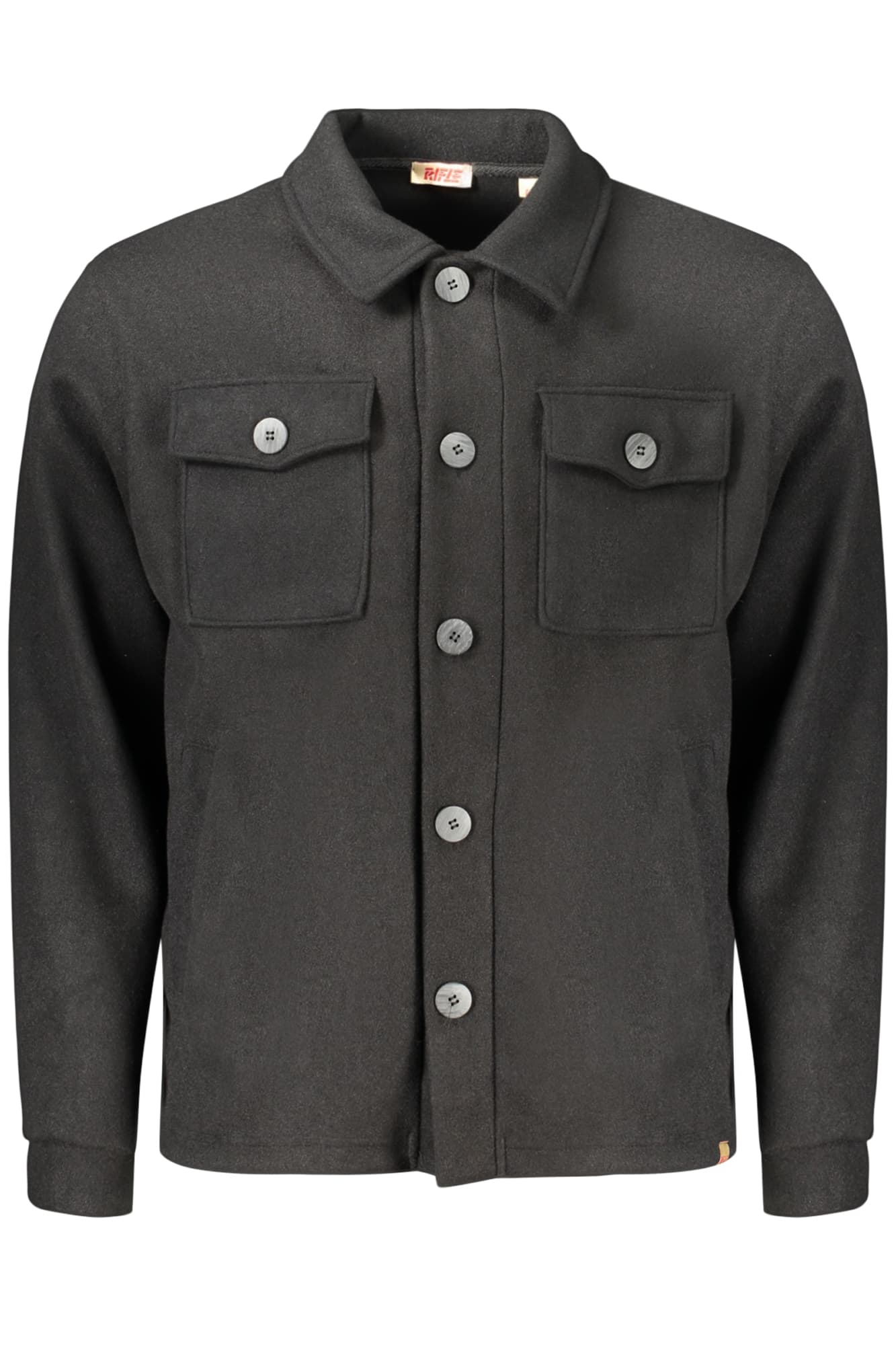 RIFLE CAMICIA MANICHE LUNGHE UOMO NERO