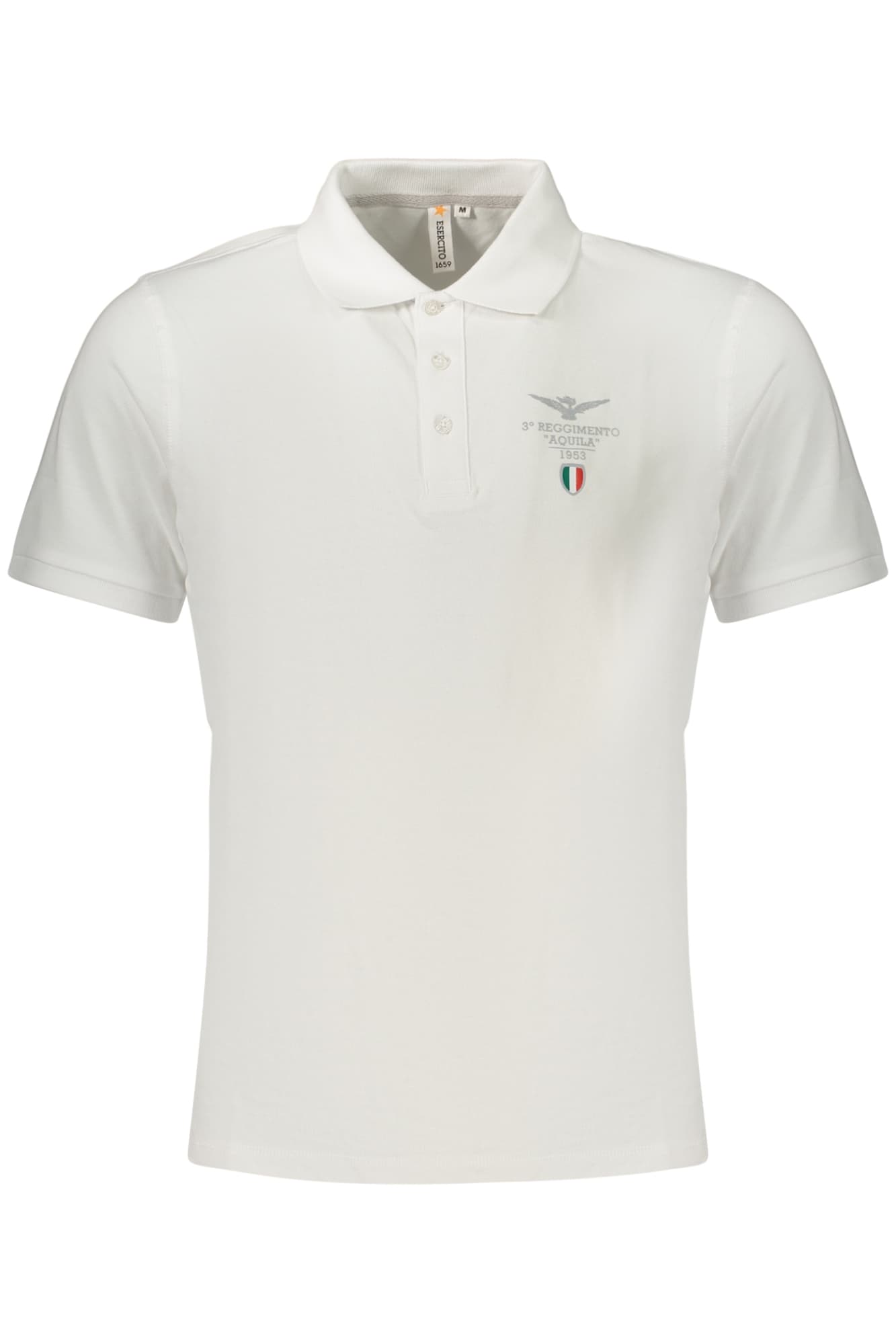 ACCADEMIA MILITARE POLO MANICHE CORTE UOMO BIANCO