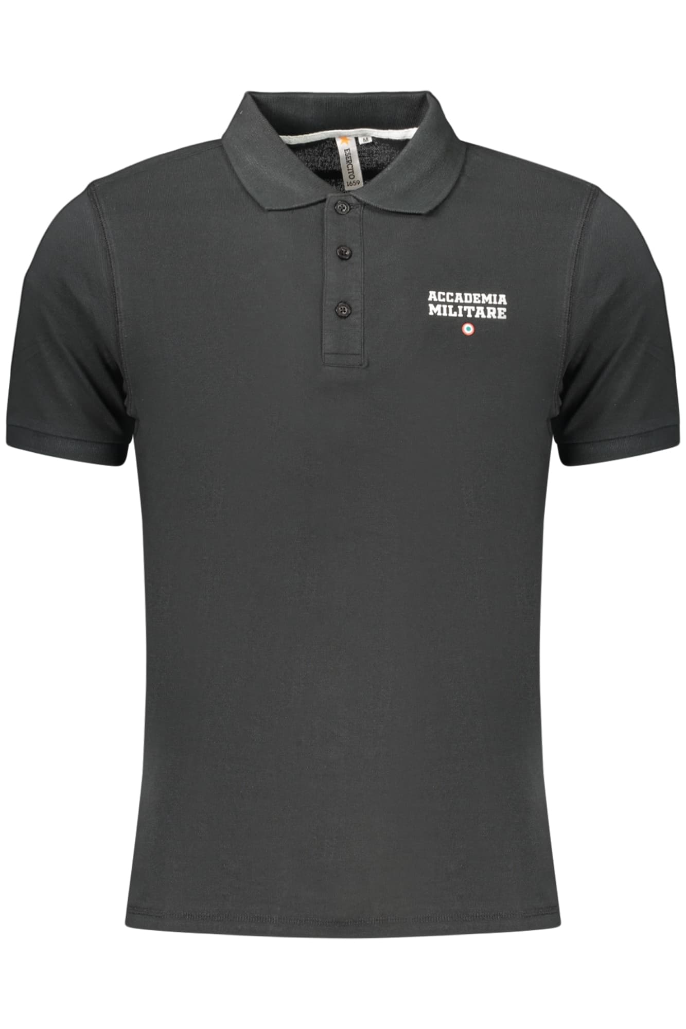 ACCADEMIA MILITARE POLO MANICHE CORTE UOMO NERO