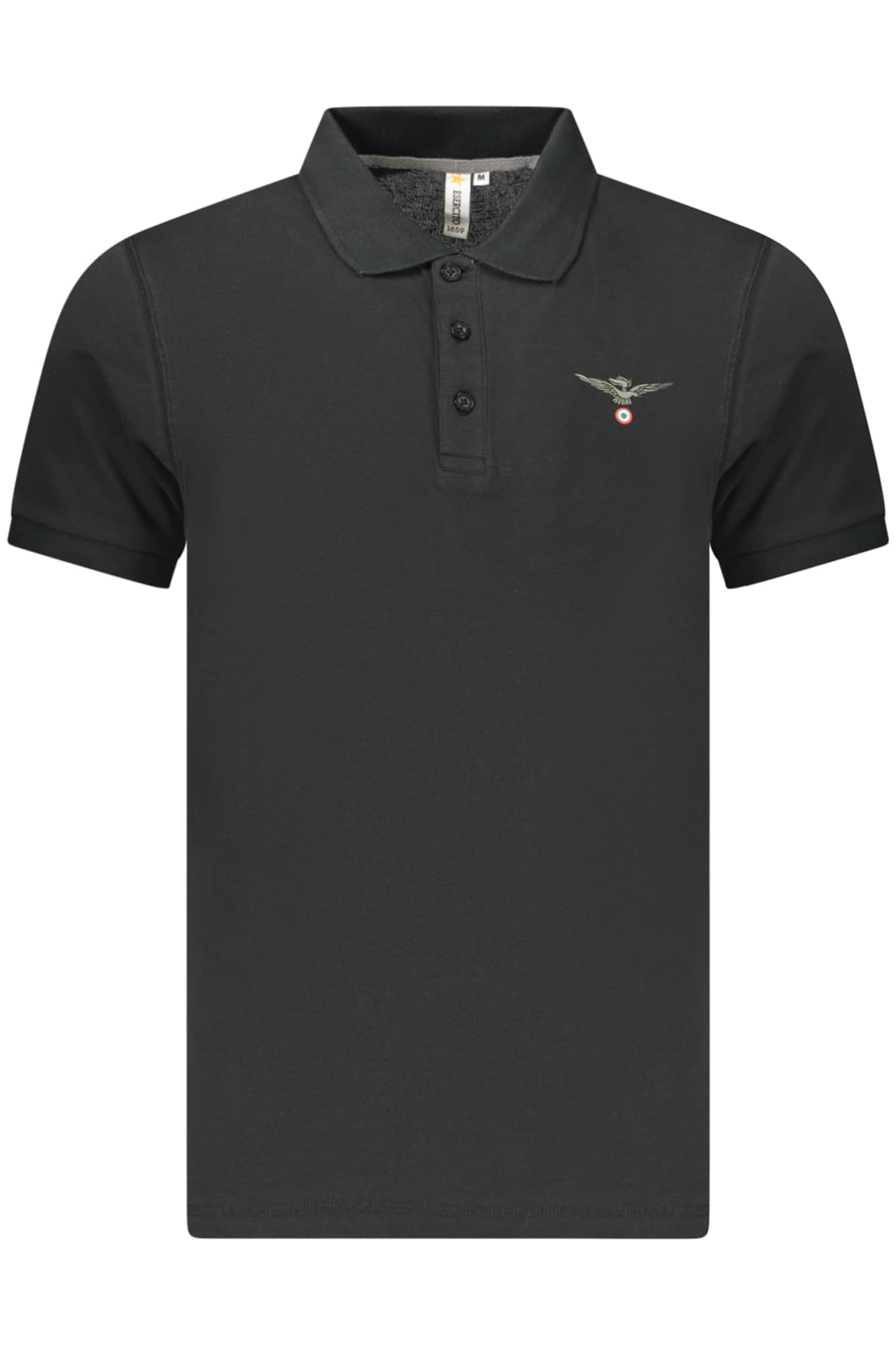 ACCADEMIA MILITARE POLO MANICHE CORTE UOMO NERO
