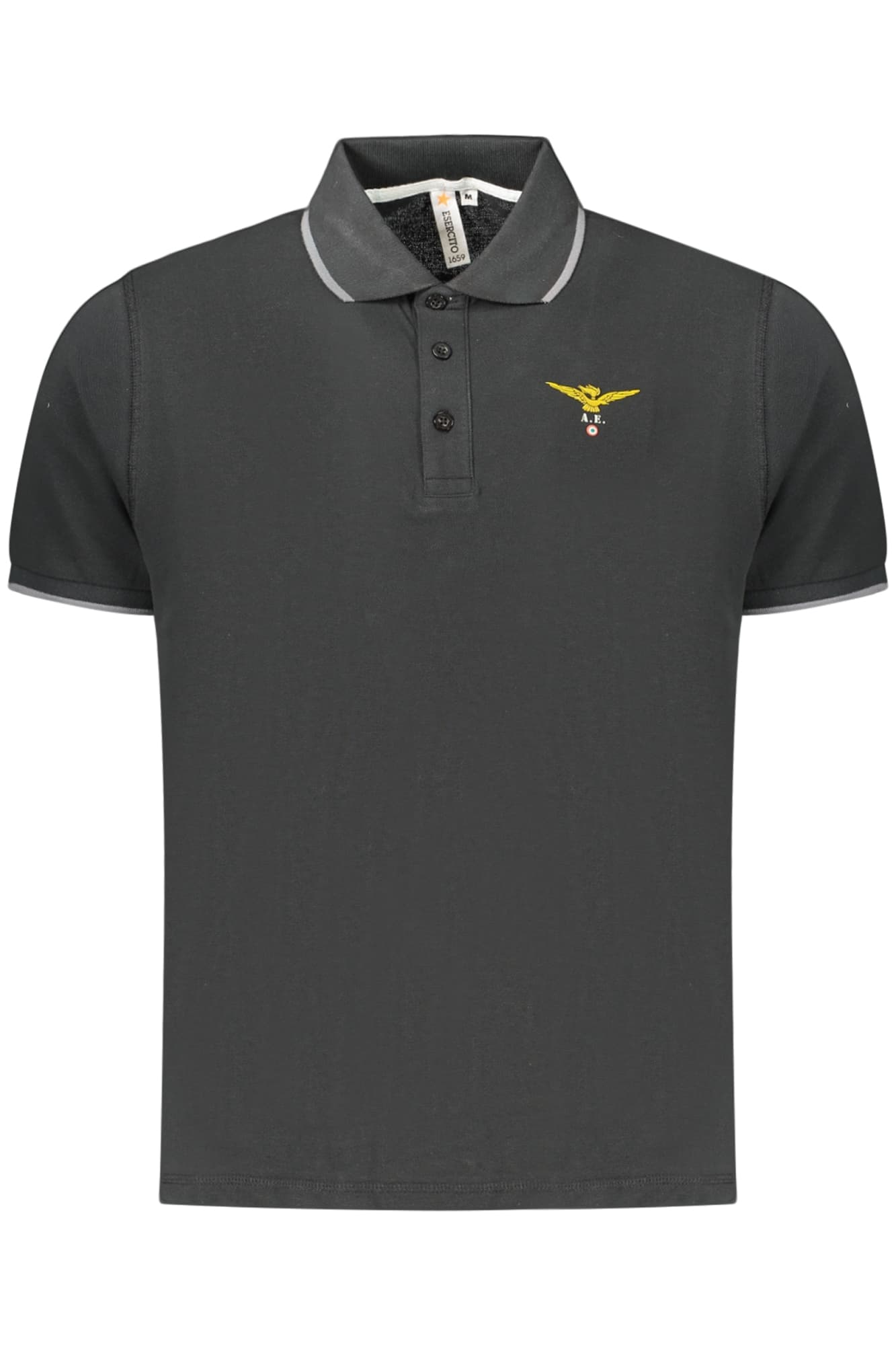 ACCADEMIA MILITARE POLO MANICHE CORTE UOMO NERO