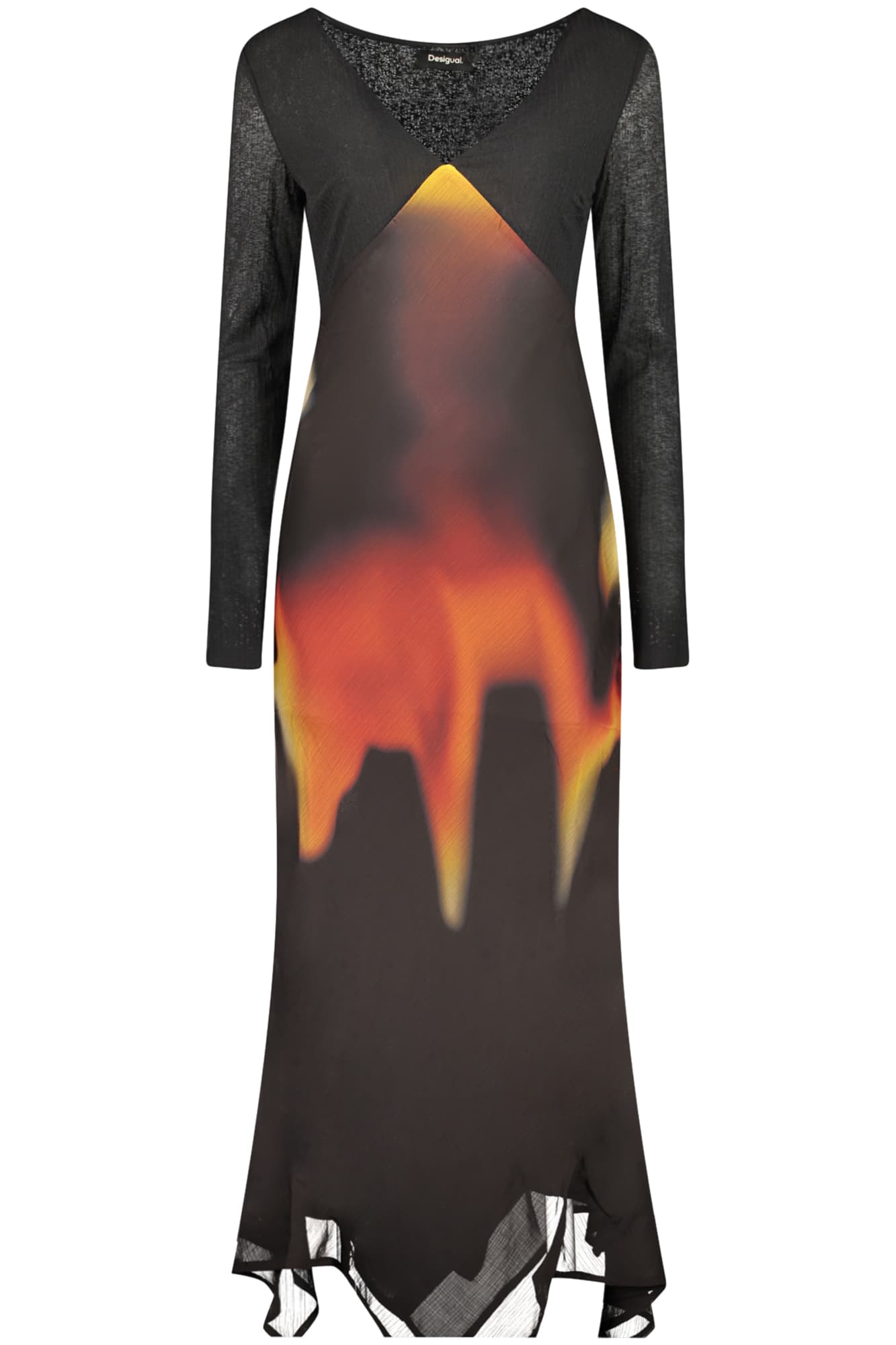 DESIGUAL ABITO LUNGO DONNA NERO