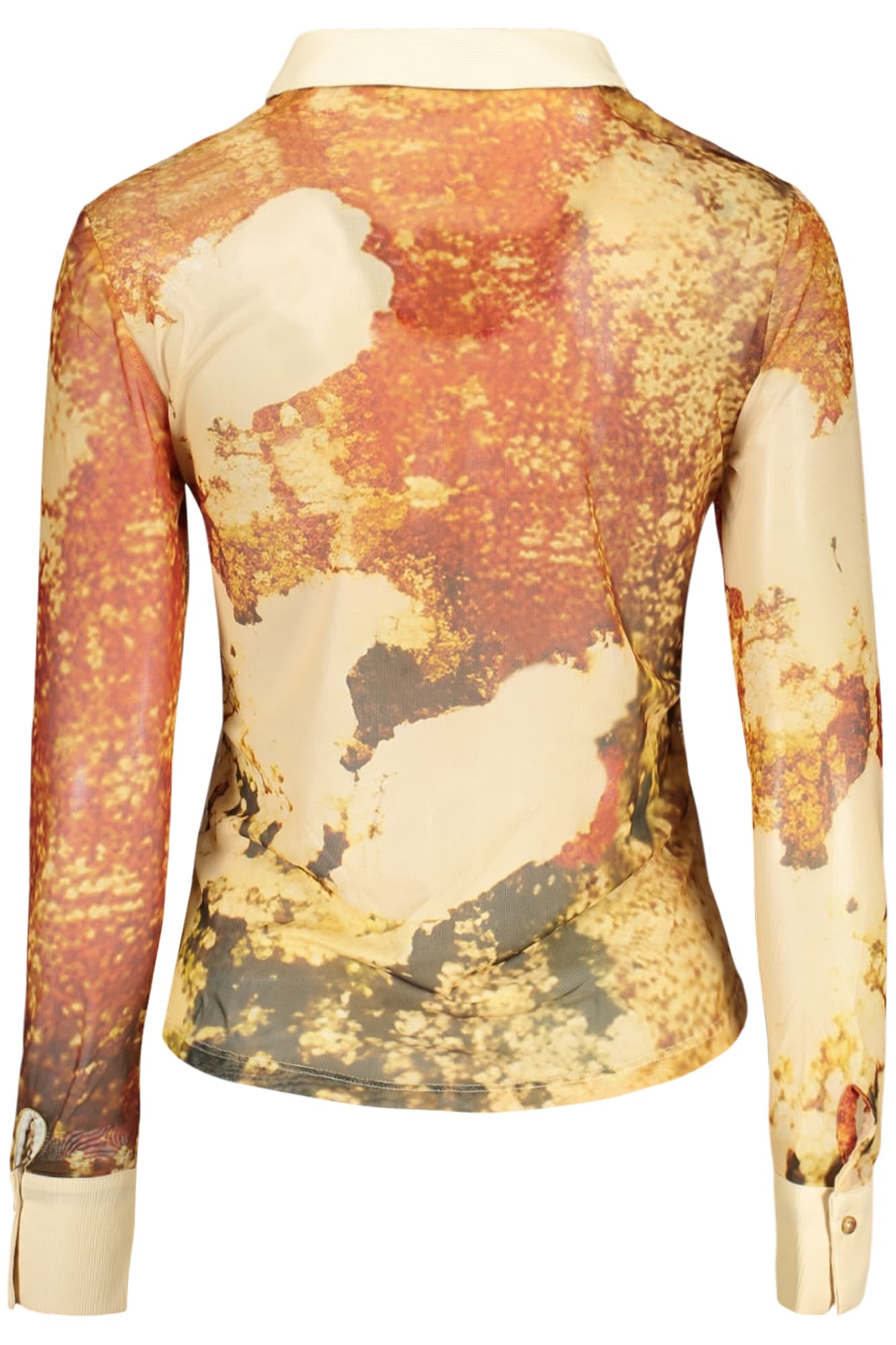 DESIGUAL CAMICIA MANICHE LUNGHE DONNA BEIGE - Miniatura 2