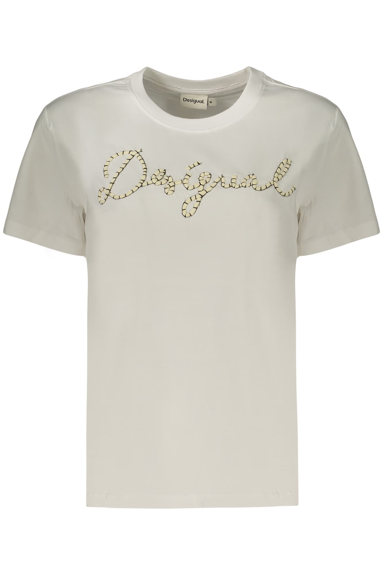 DESIGUAL T-SHIRT MANICHE CORTE DONNA BIANCO