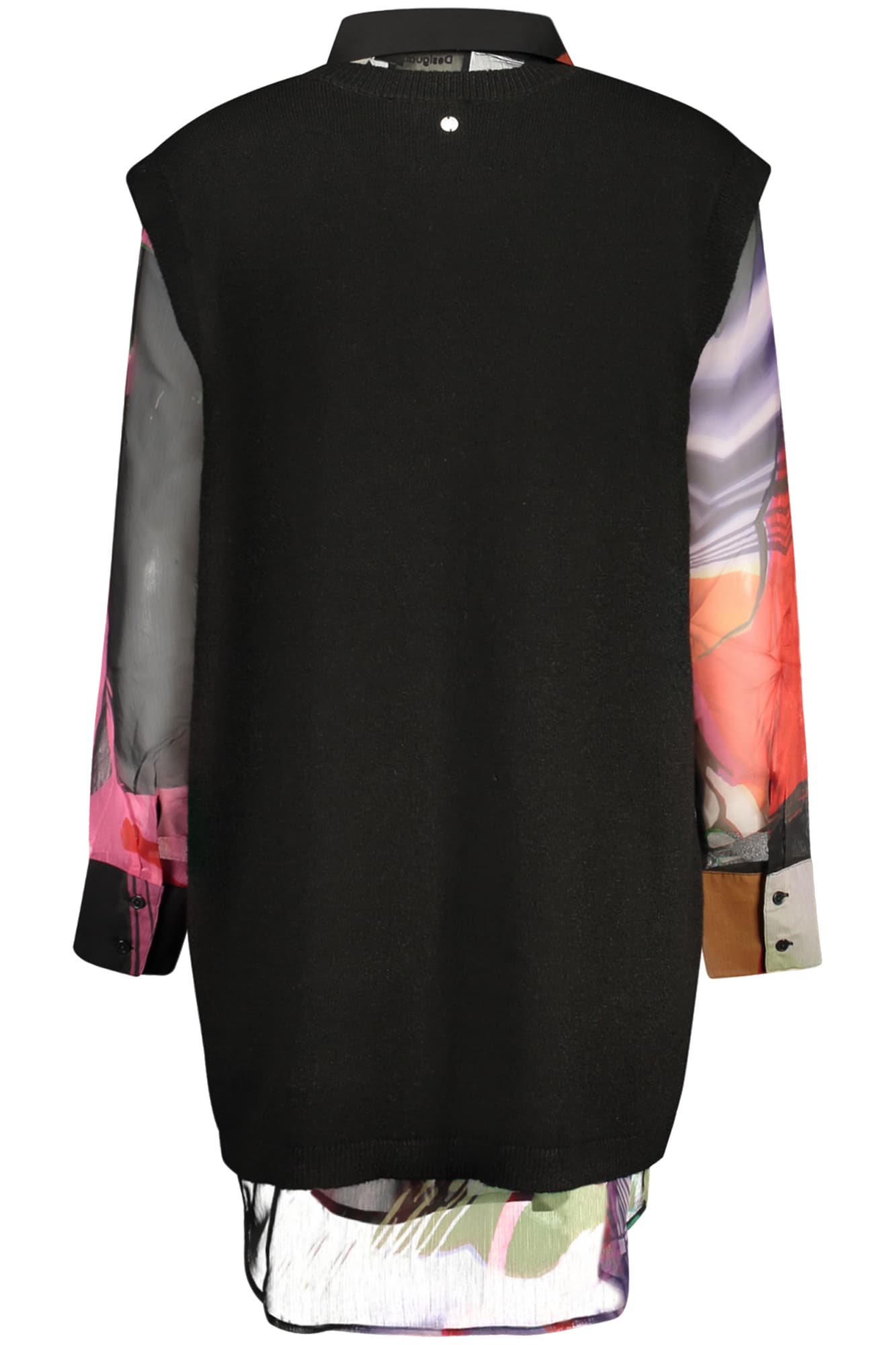 DESIGUAL CAMICIA MANICHE LUNGHE DONNA NERO - Miniatura 2