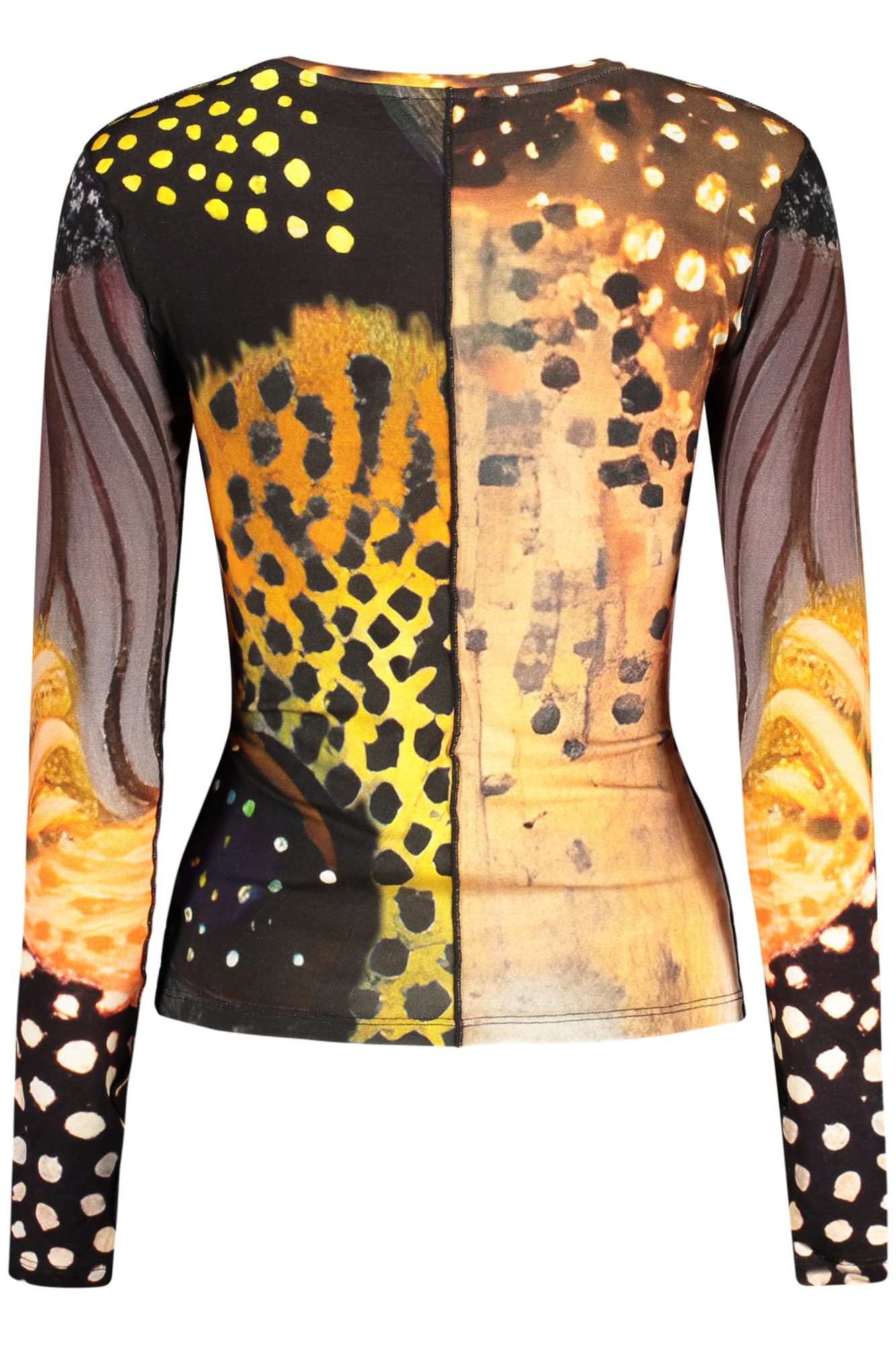 DESIGUAL T-SHIRT MANICHE LUNGHE DONNA ARANCIO - Miniatura 2