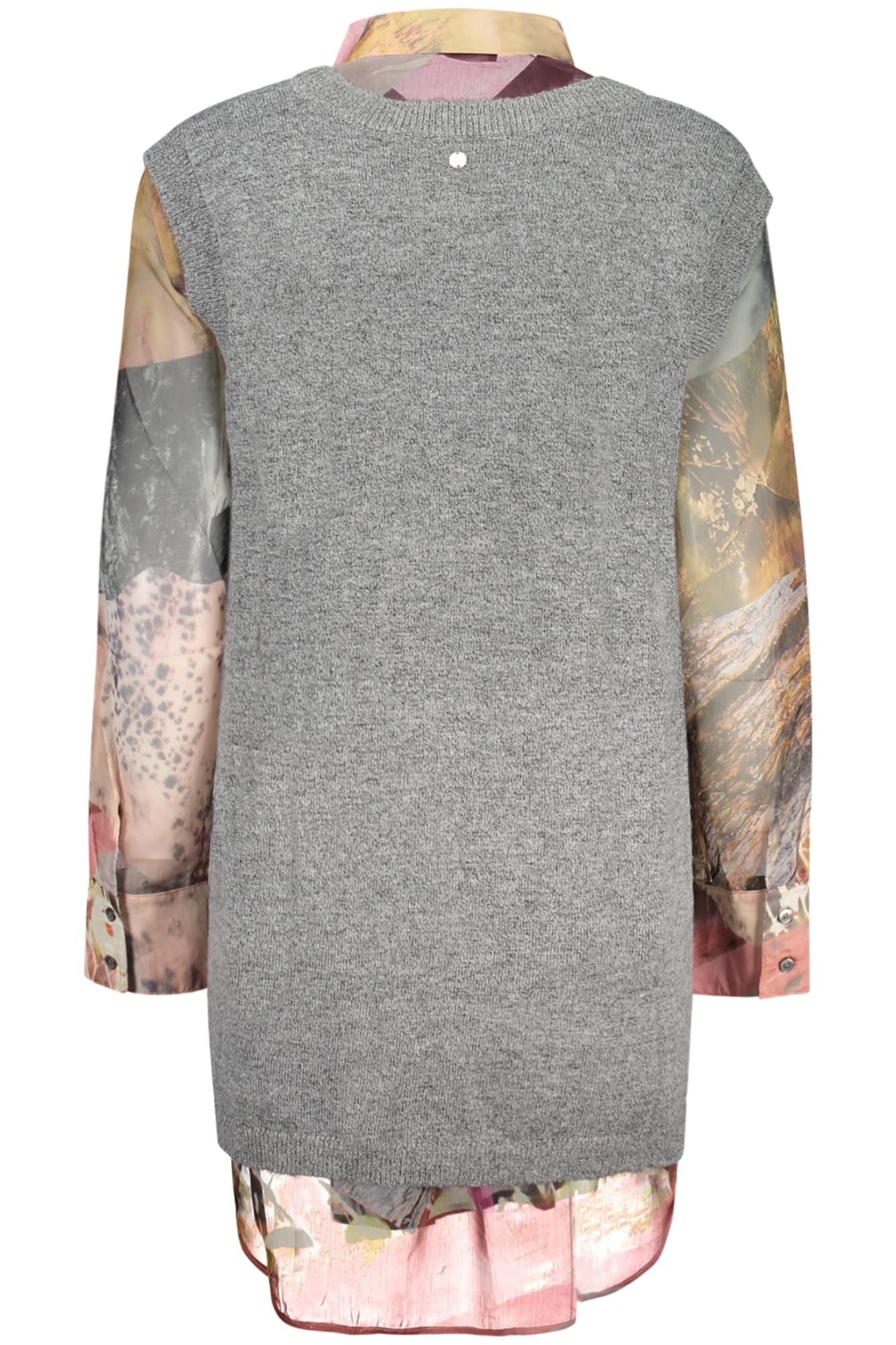 DESIGUAL CAMICIA MANICHE LUNGHE DONNA GRIGIO - Miniatura 2