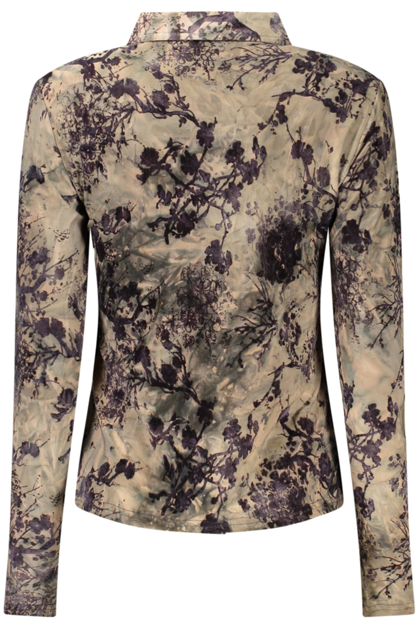 DESIGUAL CAMICIA MANICHE LUNGHE DONNA MARRONE - Miniatura 2