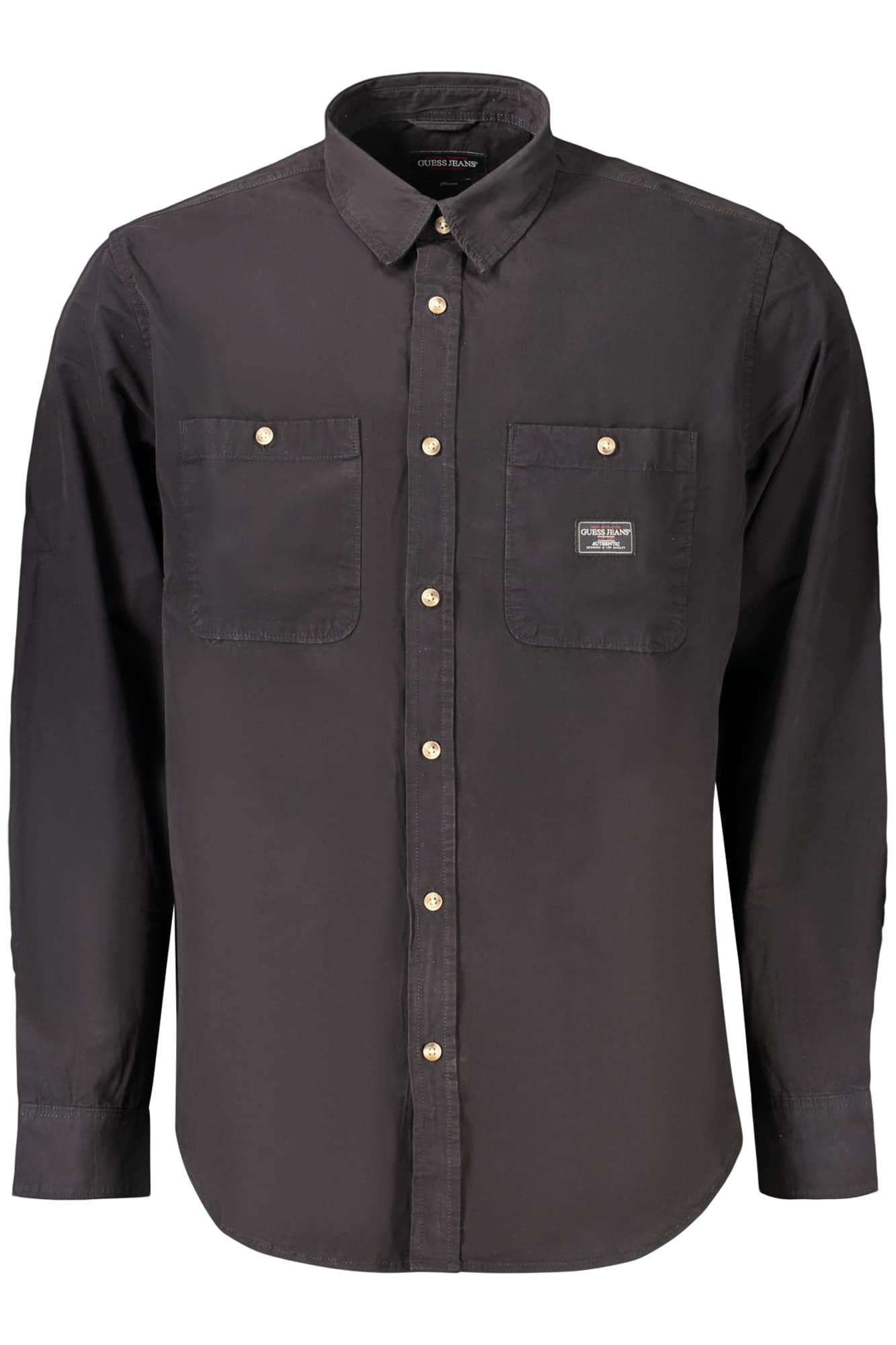 GUESS JEANS CAMICIA MANICHE LUNGHE UOMO NERO
