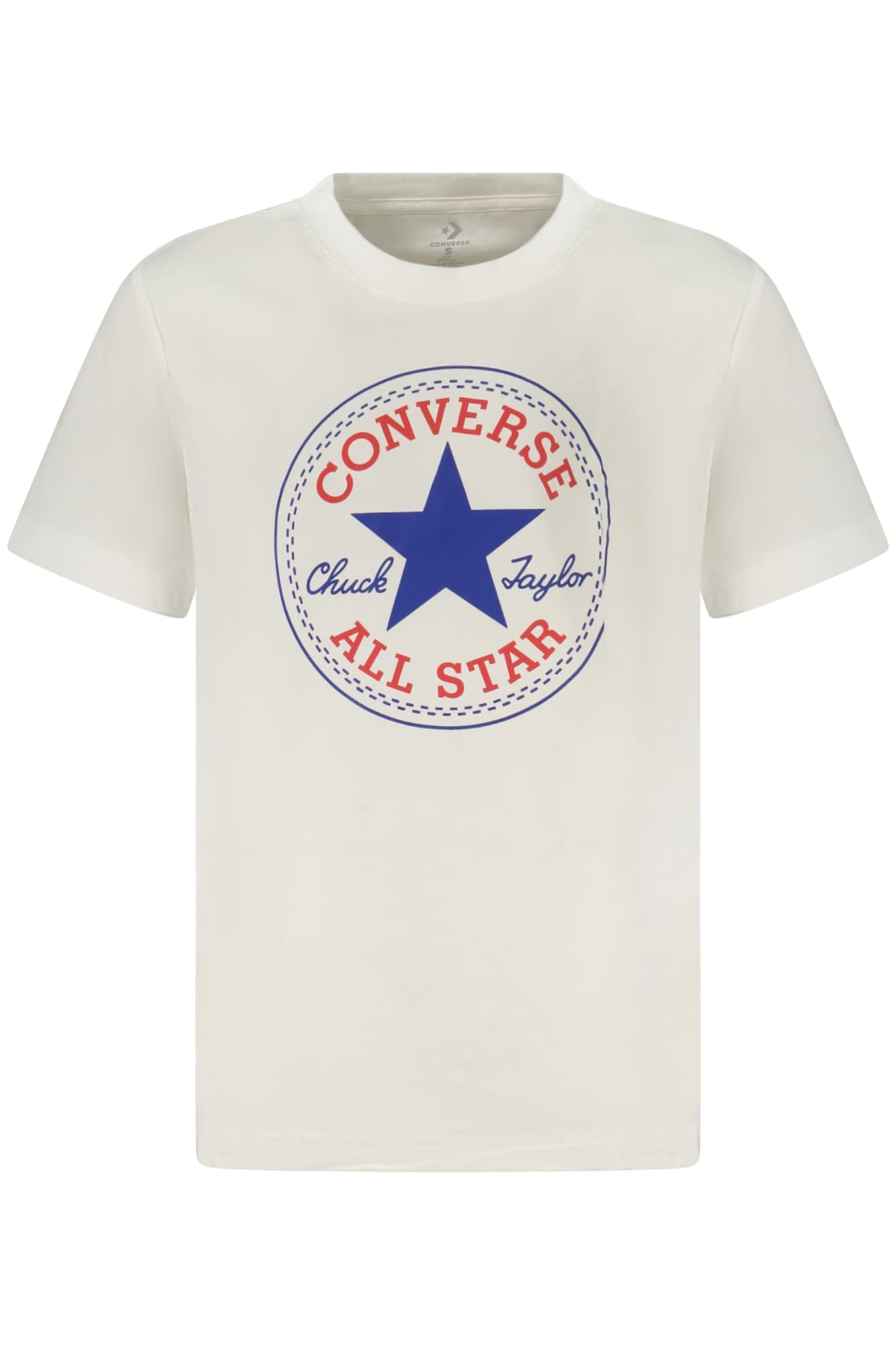 CONVERSE T-SHIRT MANICHE CORTE BAMBINO BIANCO