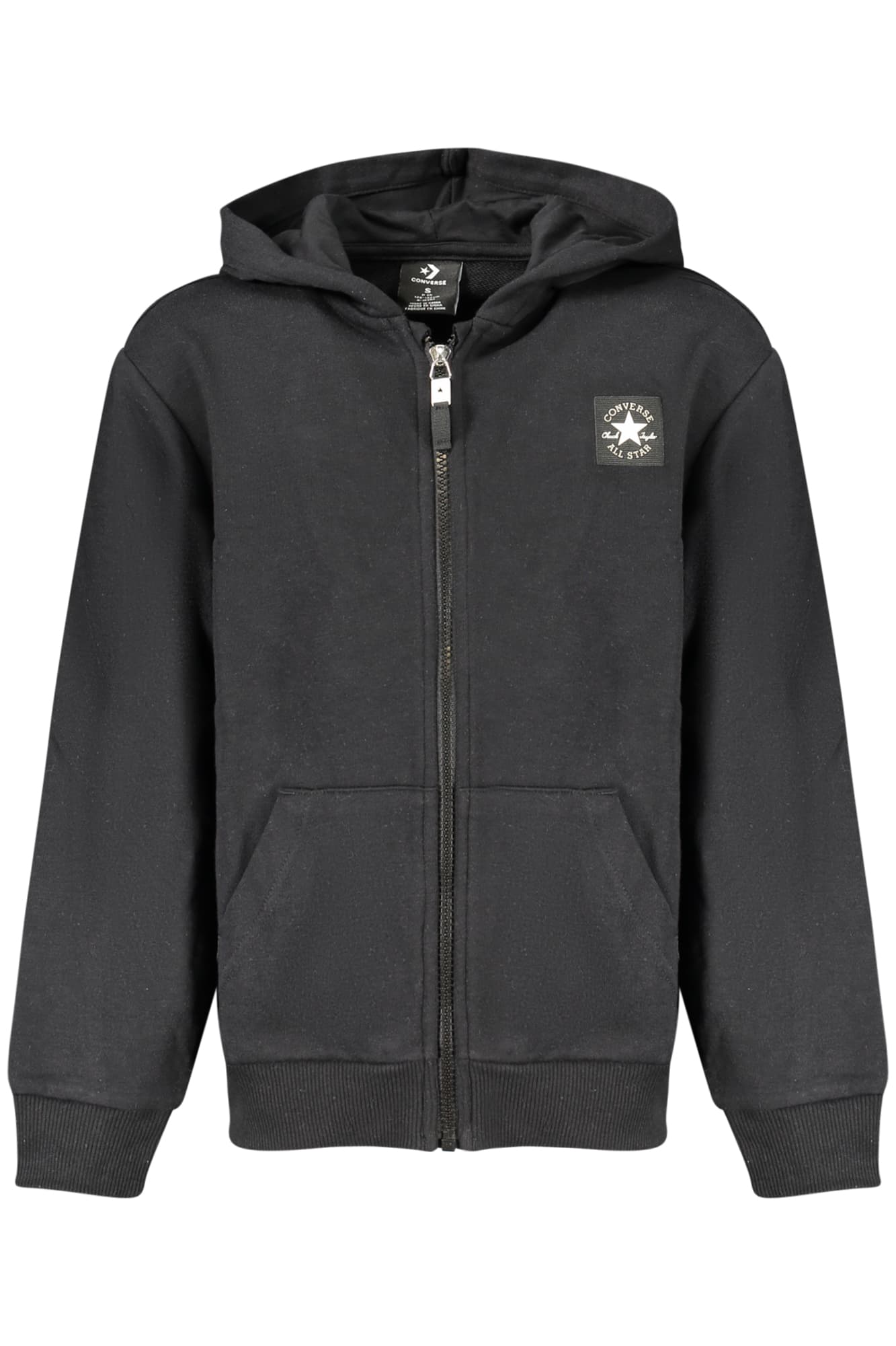 CONVERSE FELPA CON ZIP BAMBINO NERO