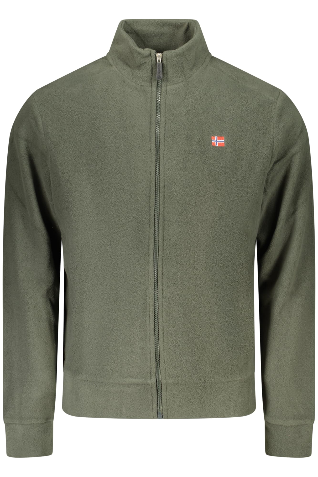 THE NORTH STONE FELPA CON ZIP UOMO VERDE