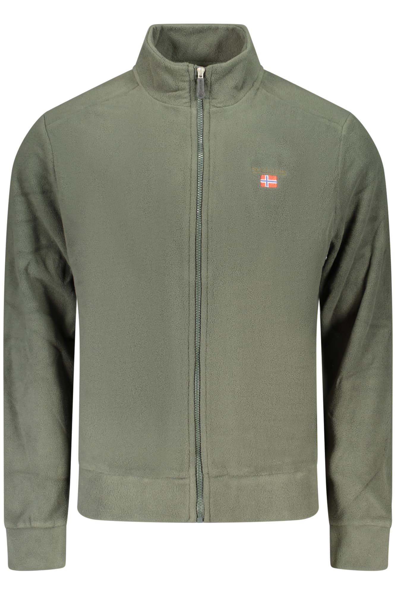THE NORTH STONE FELPA CON ZIP UOMO VERDE