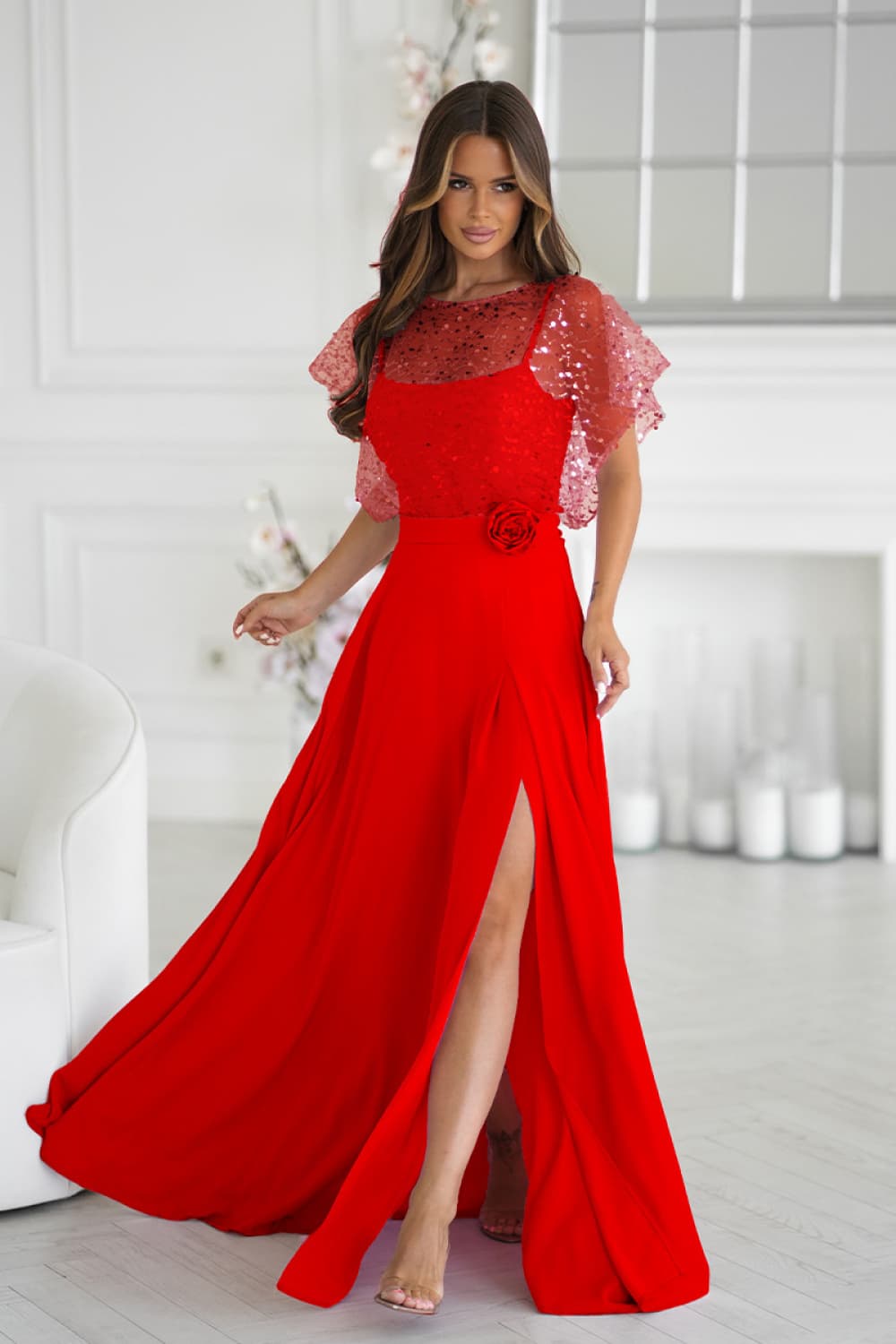 Vestito lungo model 219688 Bicotone