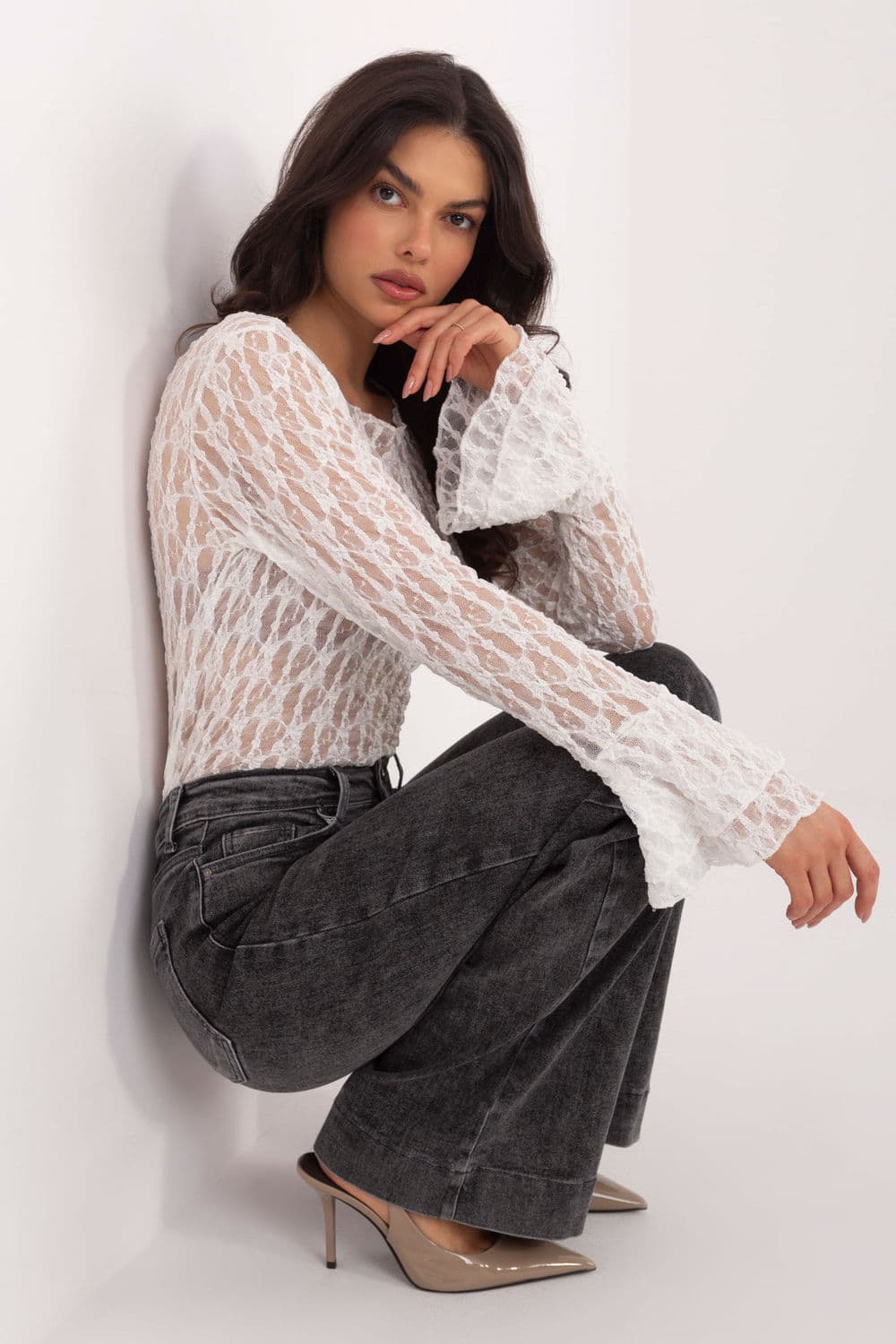 Top in pizzo model 222450 Italy Moda - Miniatura 4