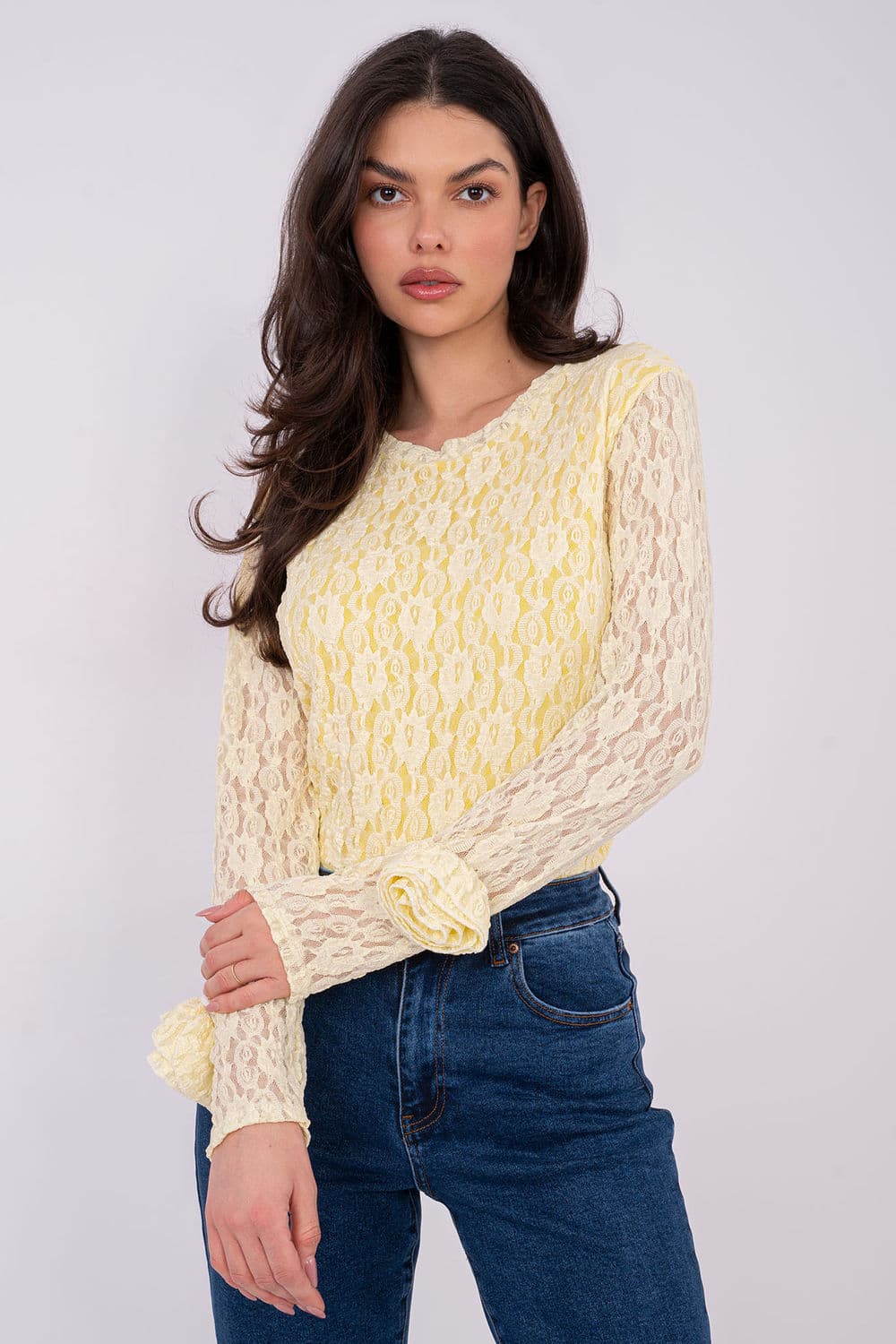 Top in pizzo model 222453 Italy Moda
