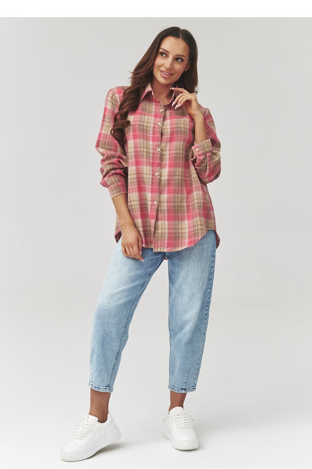 Camicia a manica lunga  model 223231 Makadamia - Miniatura 2