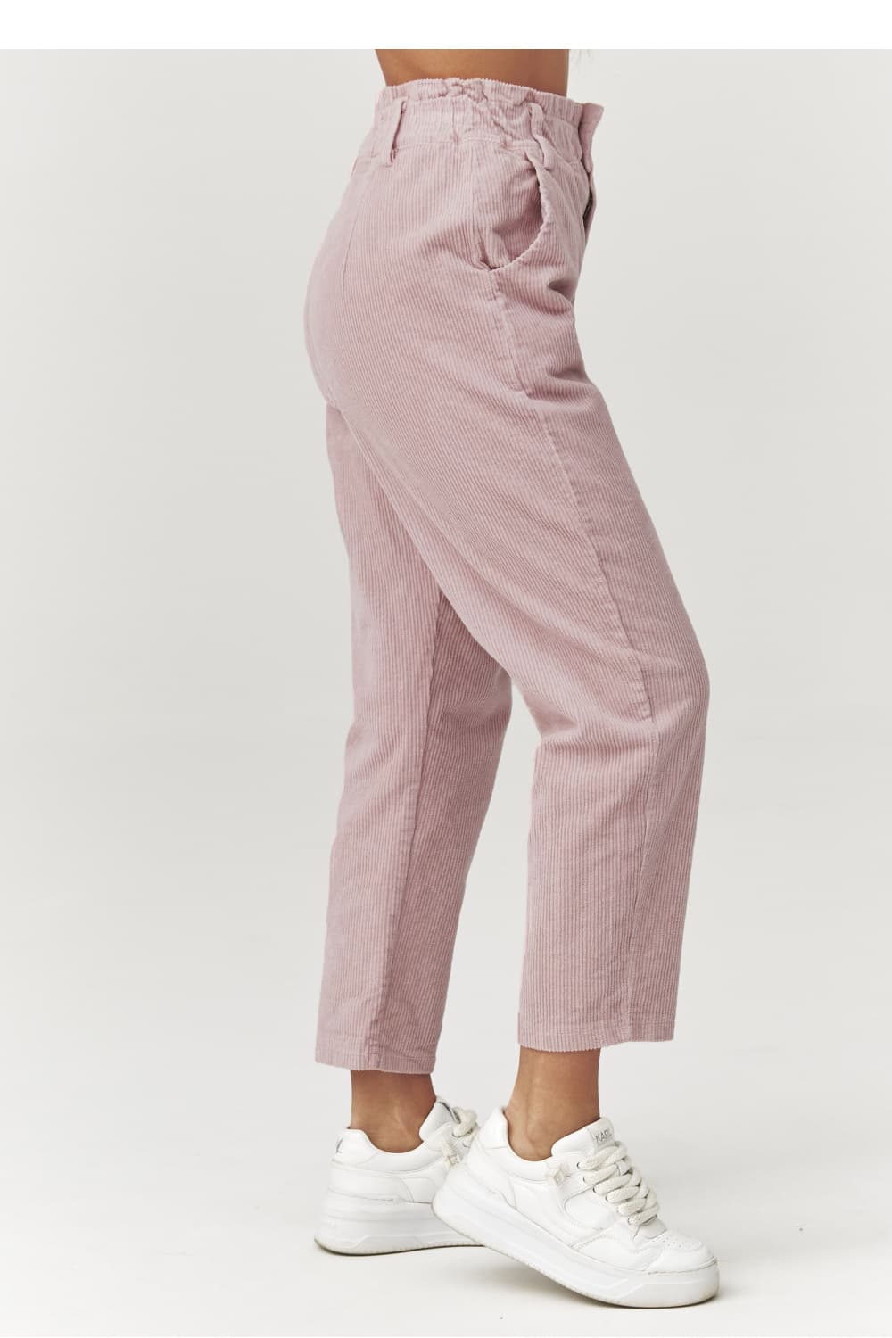 Pantaloni in velluto model 223241 Makadamia - Miniatura 4