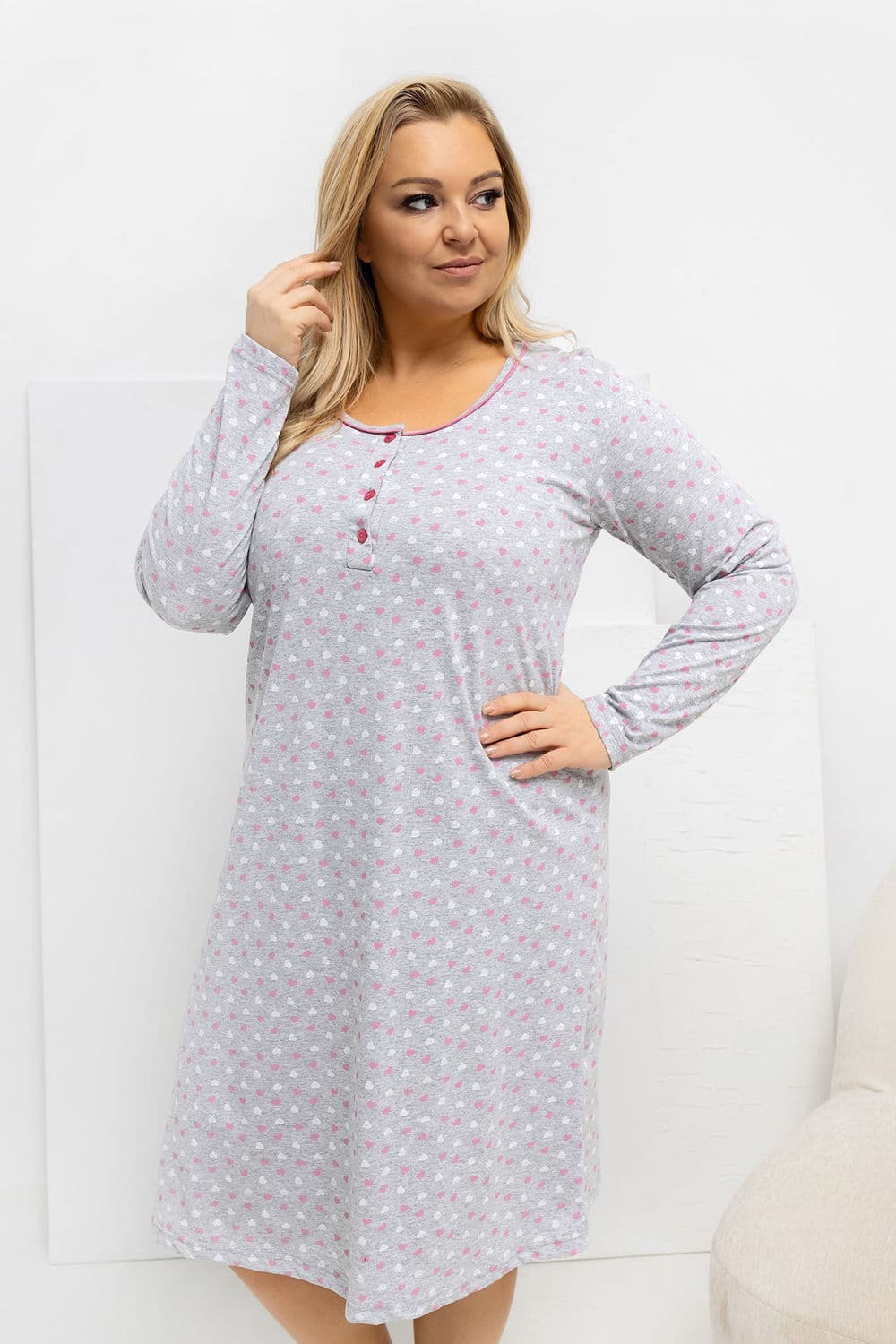 Camicia da notte Plus Size model 223309 Forever Pink