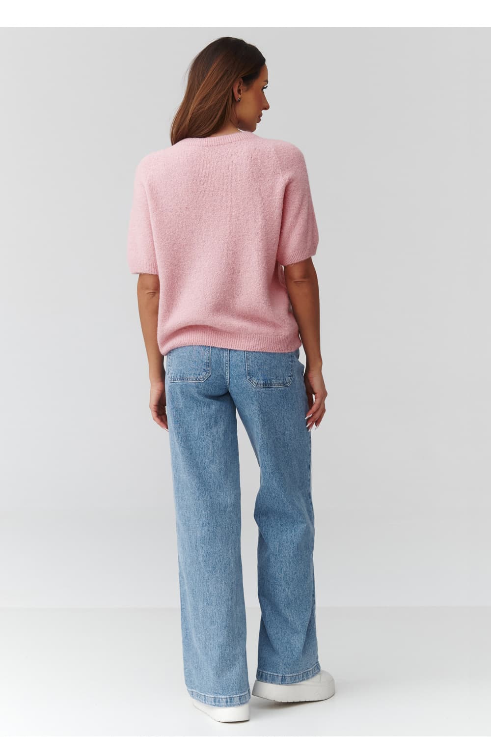Maglione a manica corta model 224079 Makadamia - Miniatura 3