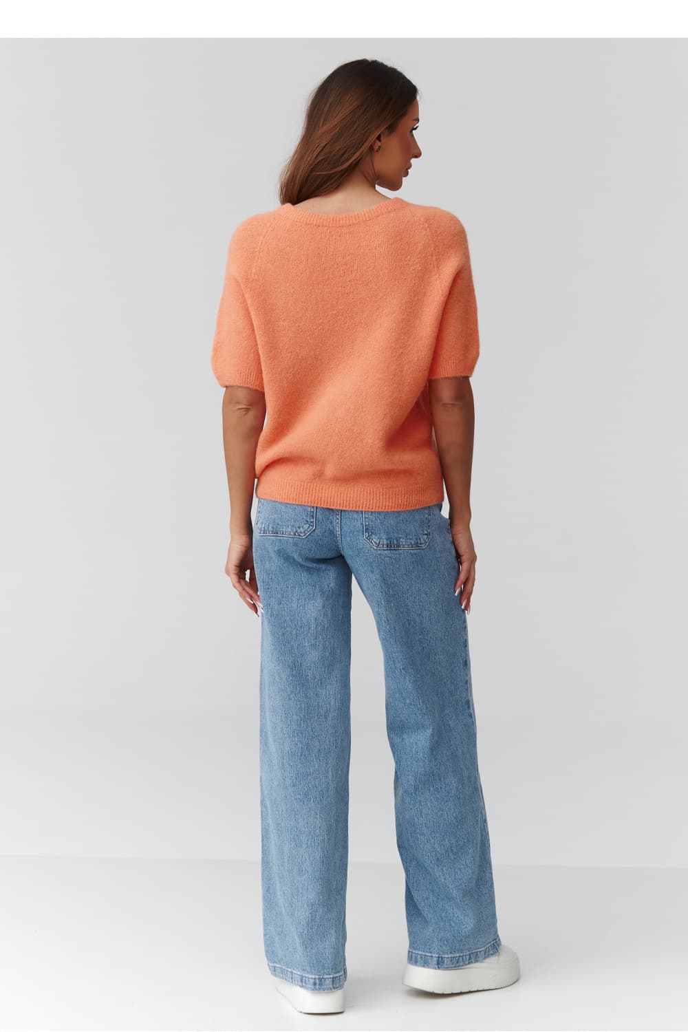 Maglione a manica corta model 224080 Makadamia - Miniatura 3
