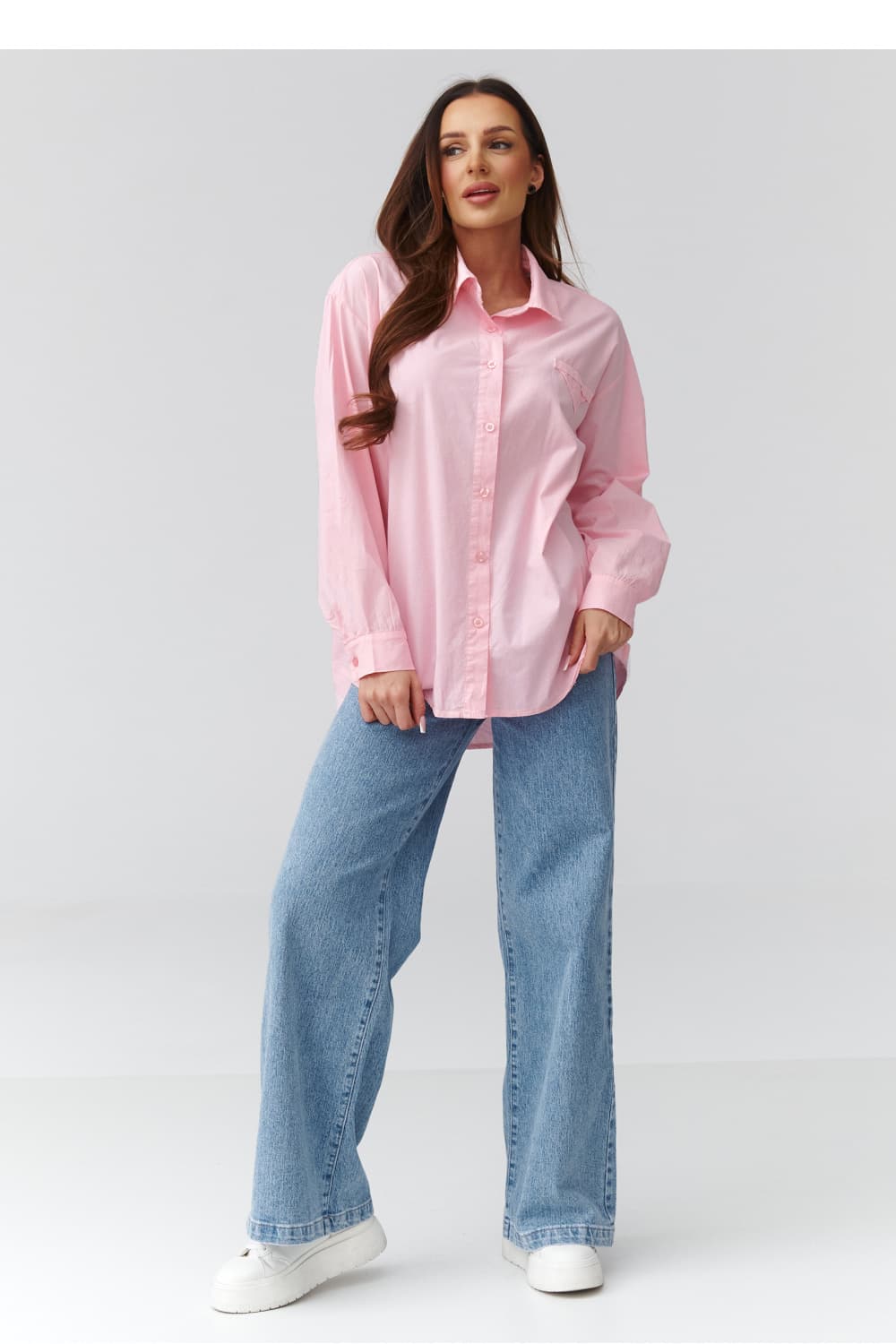 Camicia a manica lunga  model 224100 Makadamia - Miniatura 4